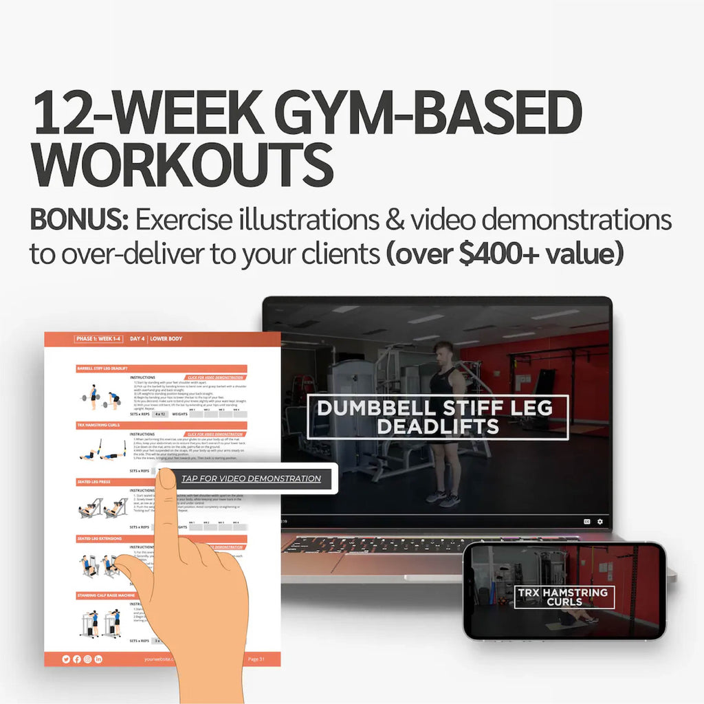 12-Week Fat Loss Program for Men | Editable Canva Template for Fitness Coaches
