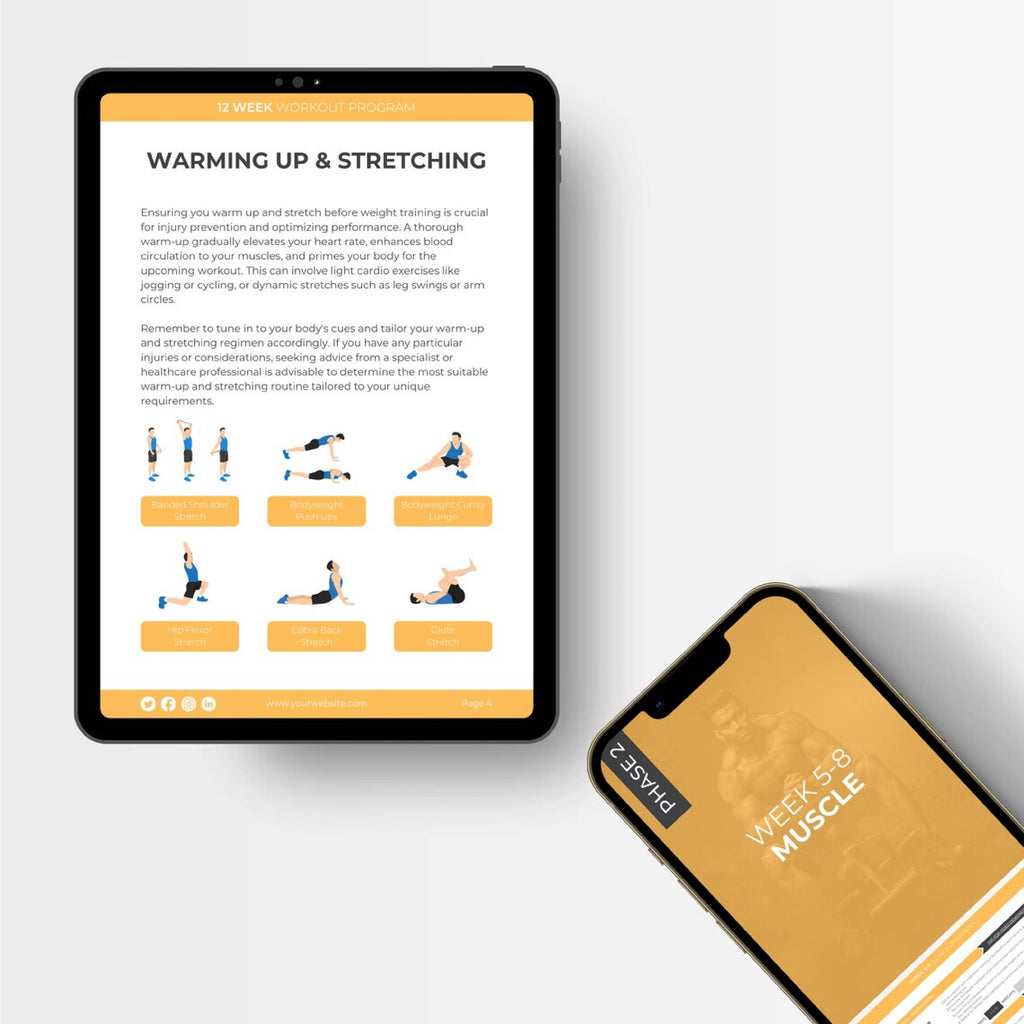 12-Week Gym-Based Fat Loss Program for Men | Editable Canva Fitness Program Template | Health Coaching Resources & Gym eBook
