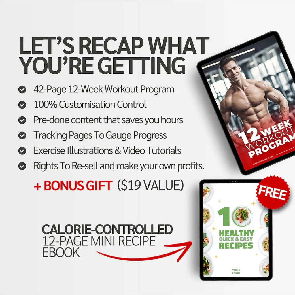Rebrandable Fat Loss eBook | 12 Week Nutrition & Training Guide | Done-for-You Fitness Resource for Health Coaches