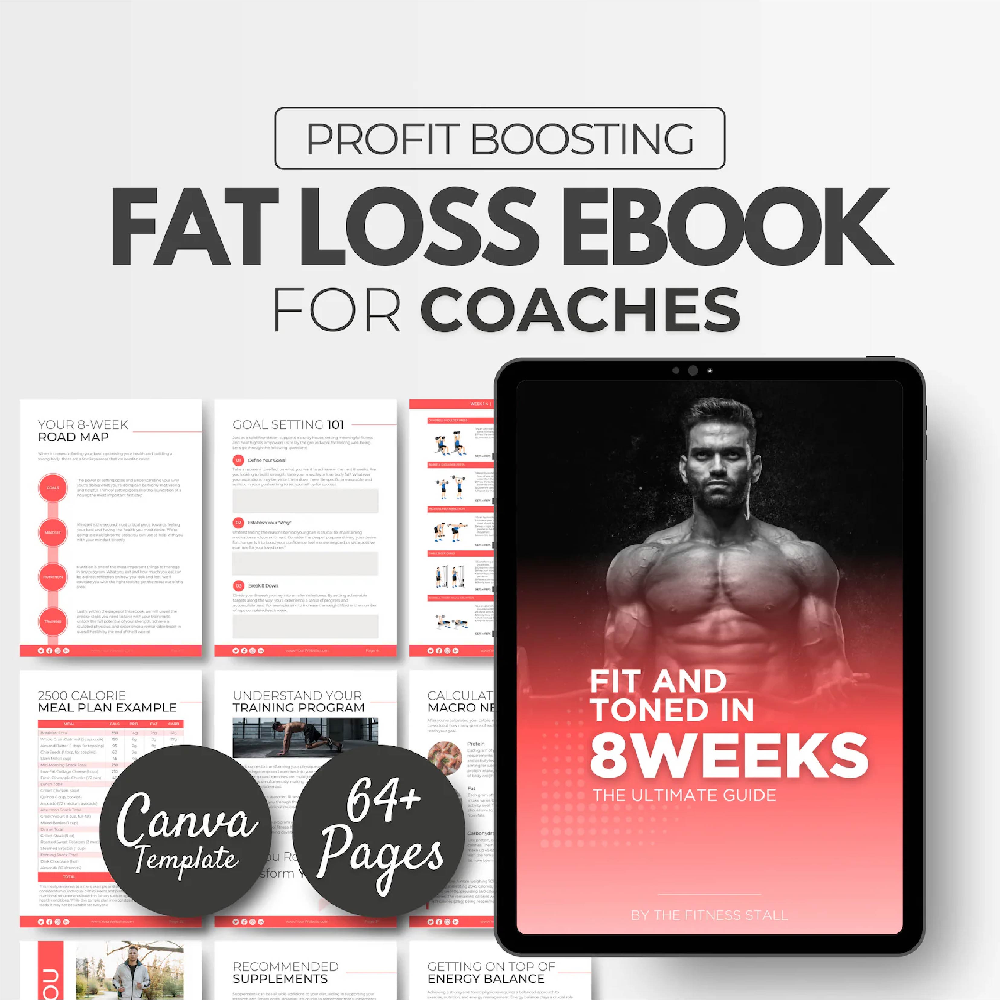 Fit & Toned in 8 Weeks: Fitness Program for Men (Editable Canva Template)