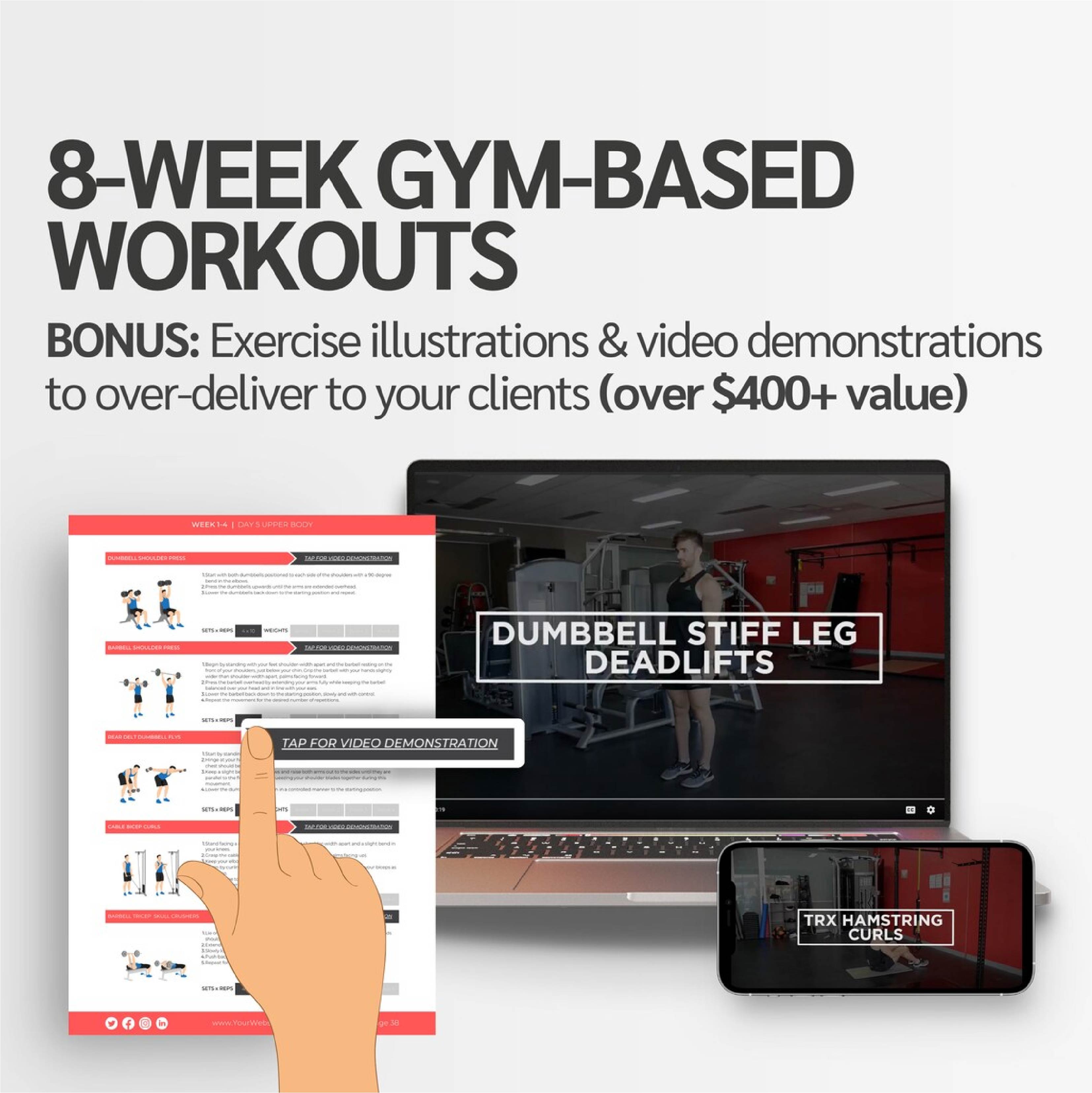 Fit & Toned in 8 Weeks: Fitness Program for Men (Editable Canva Template)