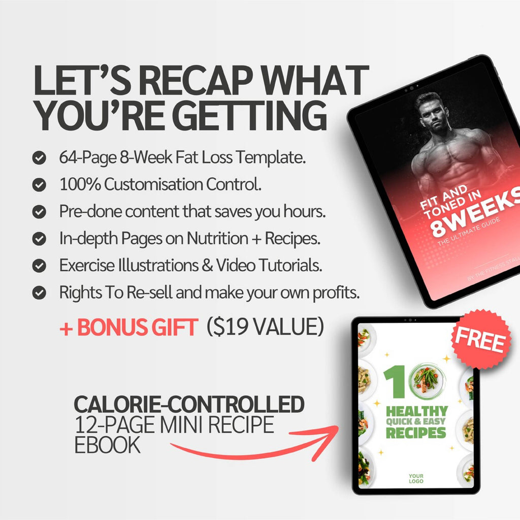 Fit & Toned in 8 Weeks: Fitness Program for Men (Editable Canva Template)