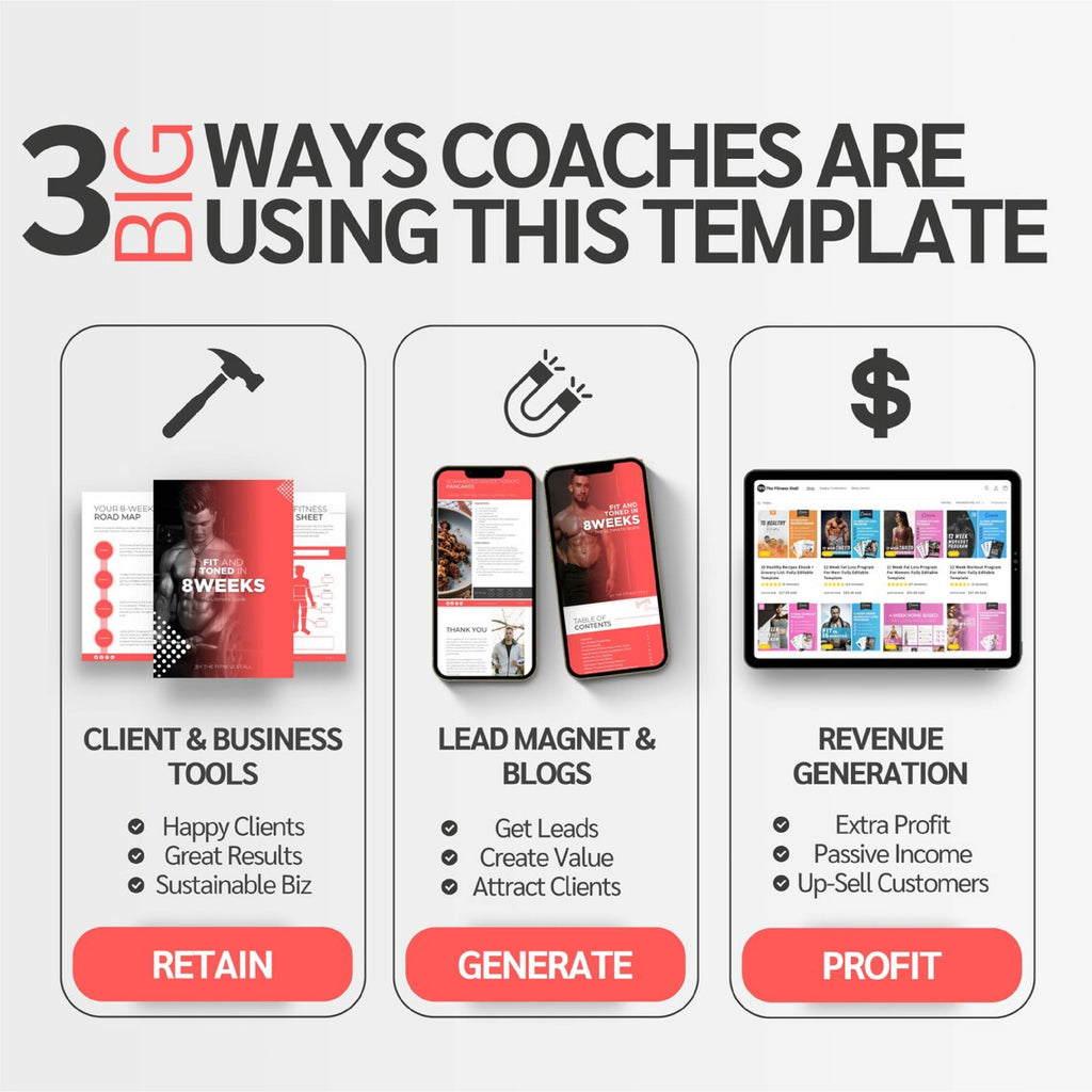 Fit & Toned in 8 Weeks: Fitness Program for Men (Editable Canva Template)