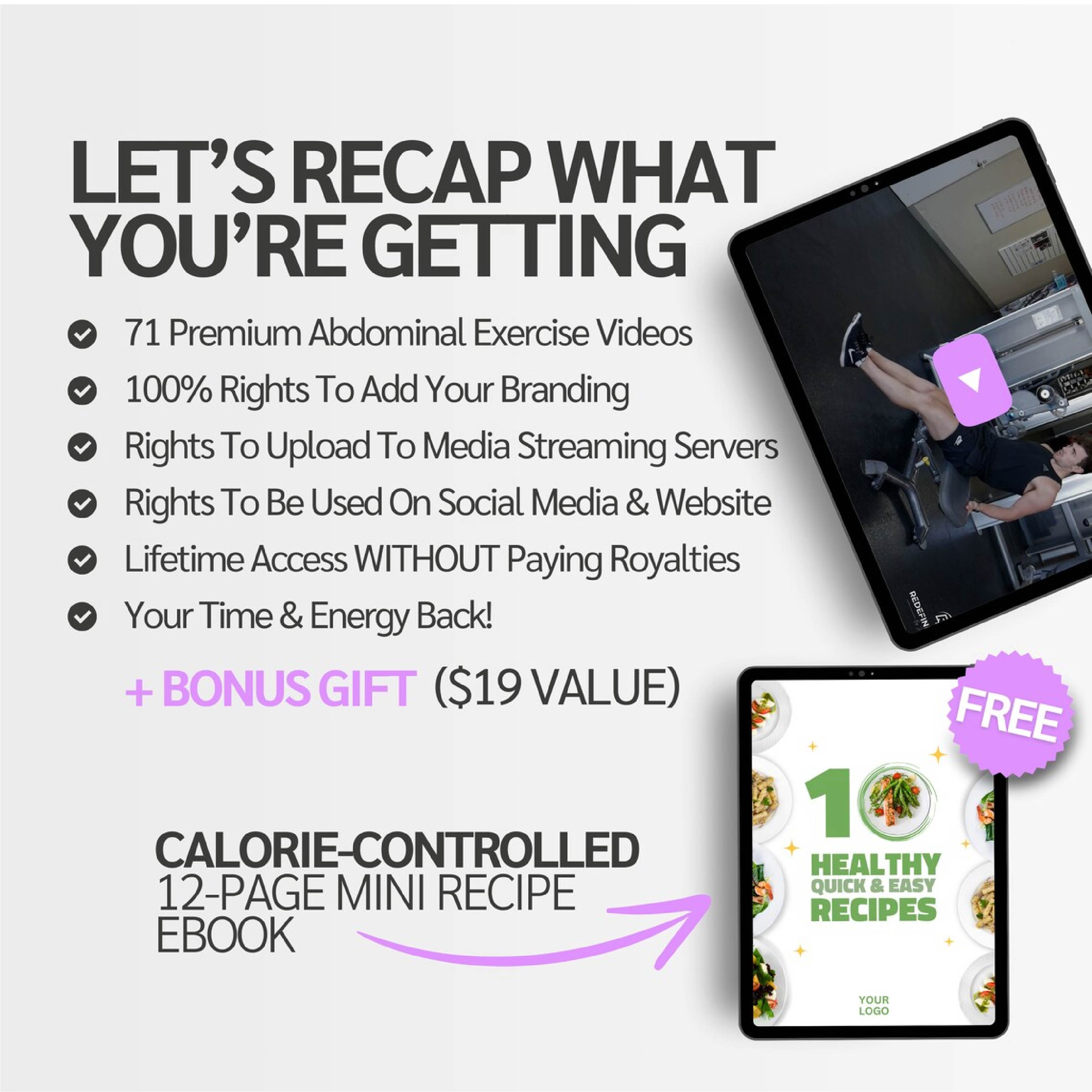 The Fitness Stall – 71 Pre-Made Ab Fitness Exercise Videos