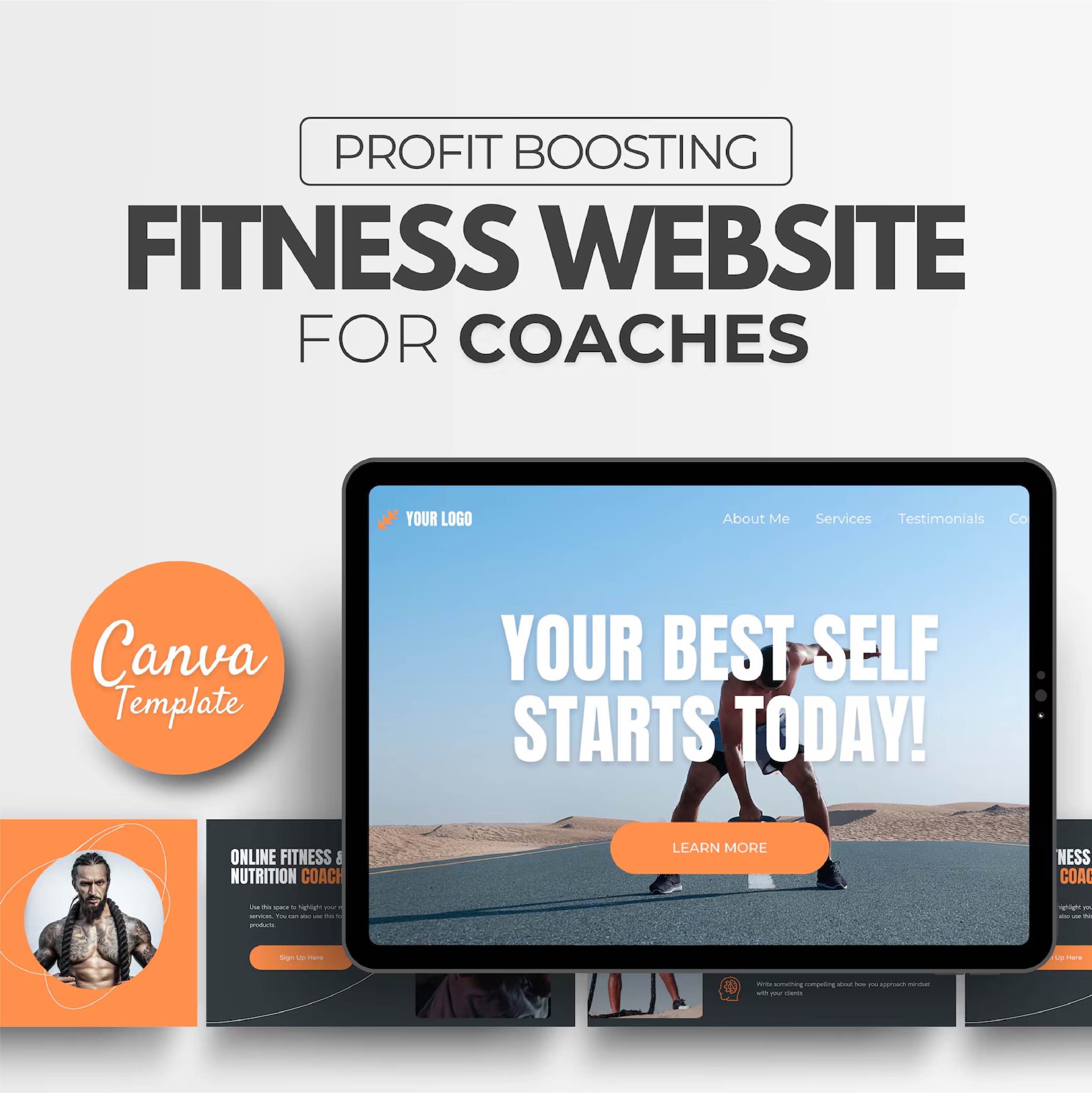 Canva Website Templates for Fitness Coaches & Personal Trainers