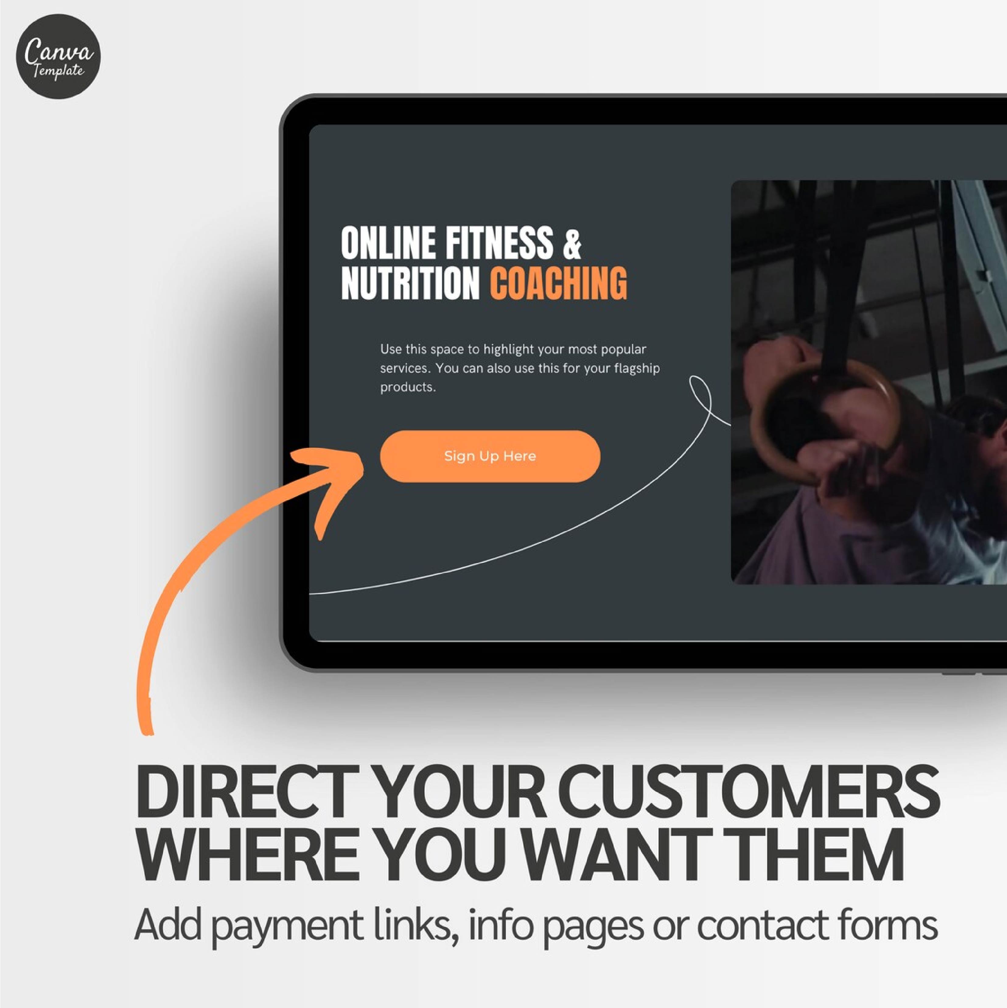 Canva Website Templates for Fitness Coaches & Personal Trainers