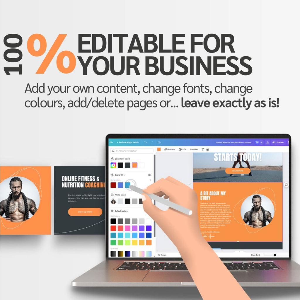 Canva Website Templates for Fitness Coaches & Personal Trainers