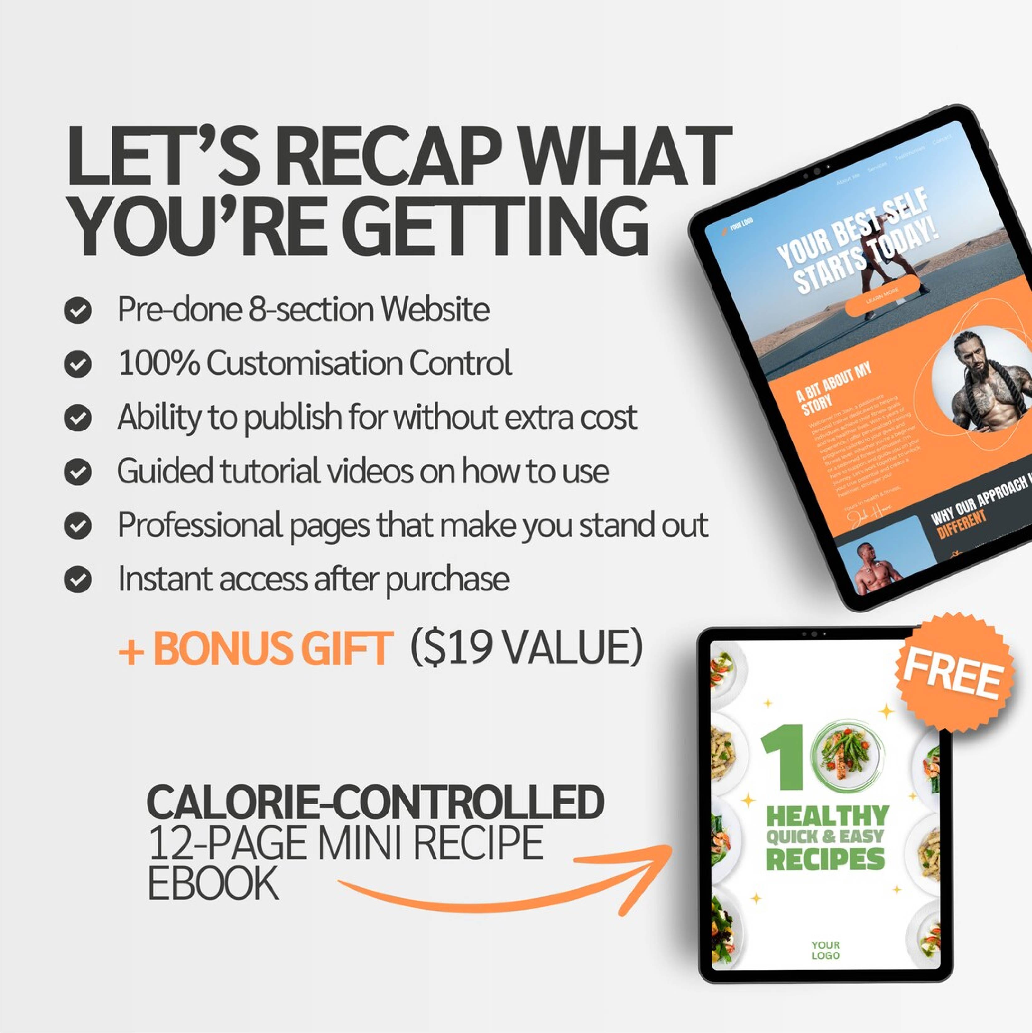 Canva Website Templates for Fitness Coaches & Personal Trainers