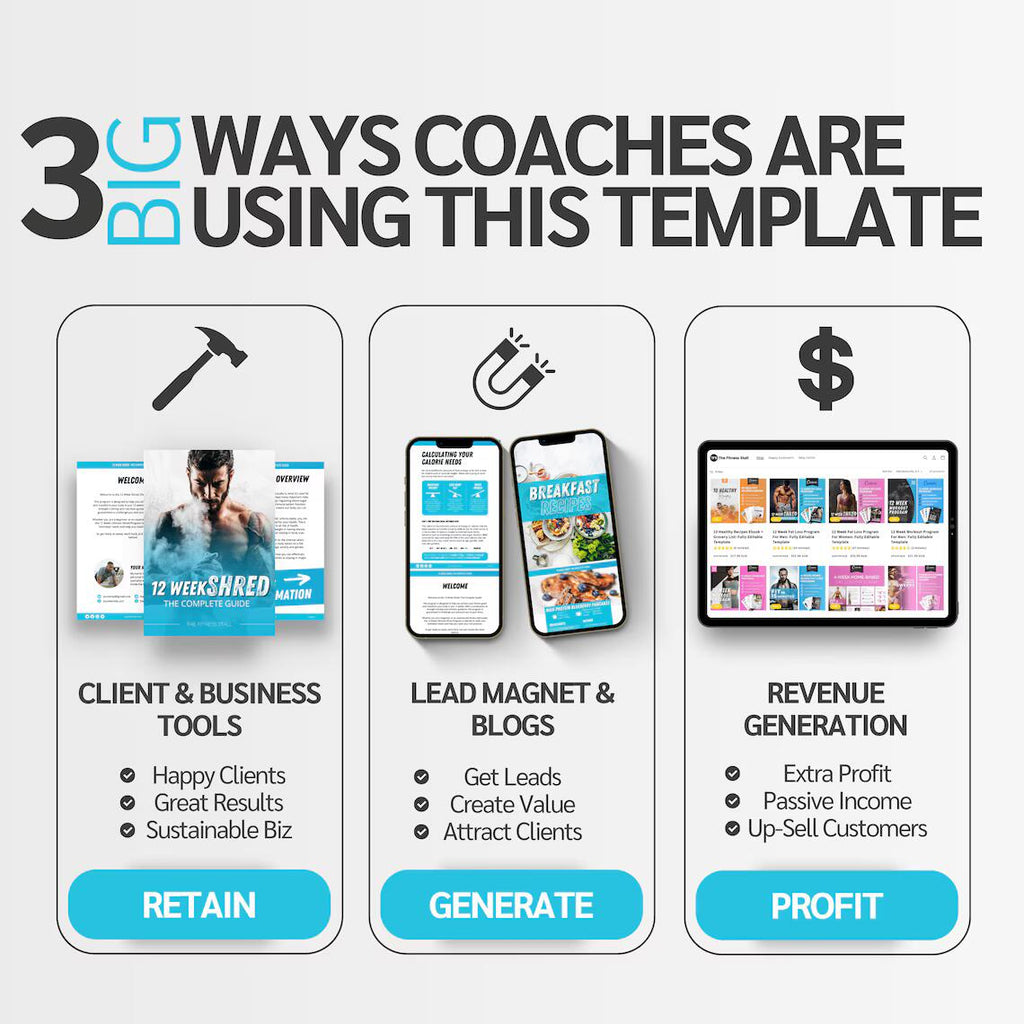 12-Week Workout & Nutrition Program | Editable Canva Fitness eBook Template