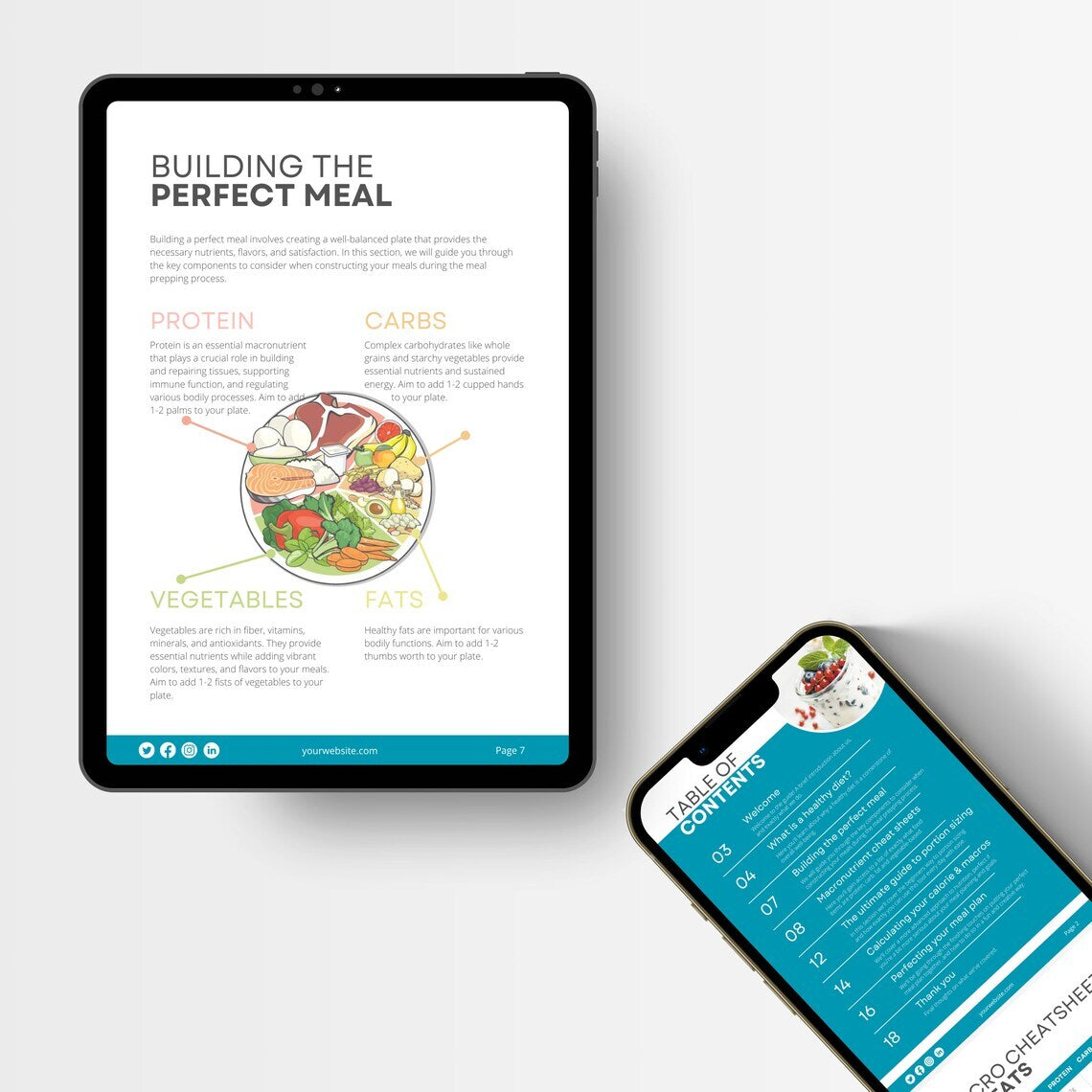 Meal Prep & Nutrition Guide | Rebrand able eBook Template for Trainers & Wellness Pros