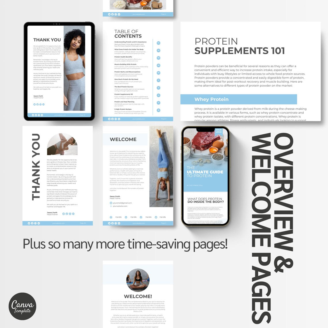 Fitness Coach Resource – Ready-to-Use Protein Nutrition eBook (Canva Editable)