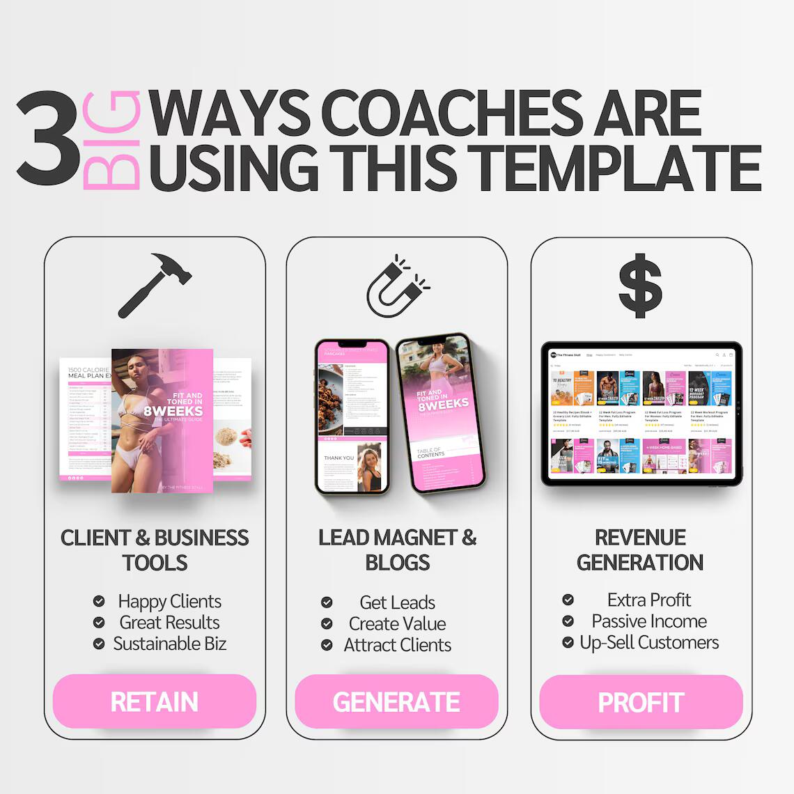 Fit and Toned in 8 Weeks for Women | Editable Canva Fitness & Nutrition eBook Template