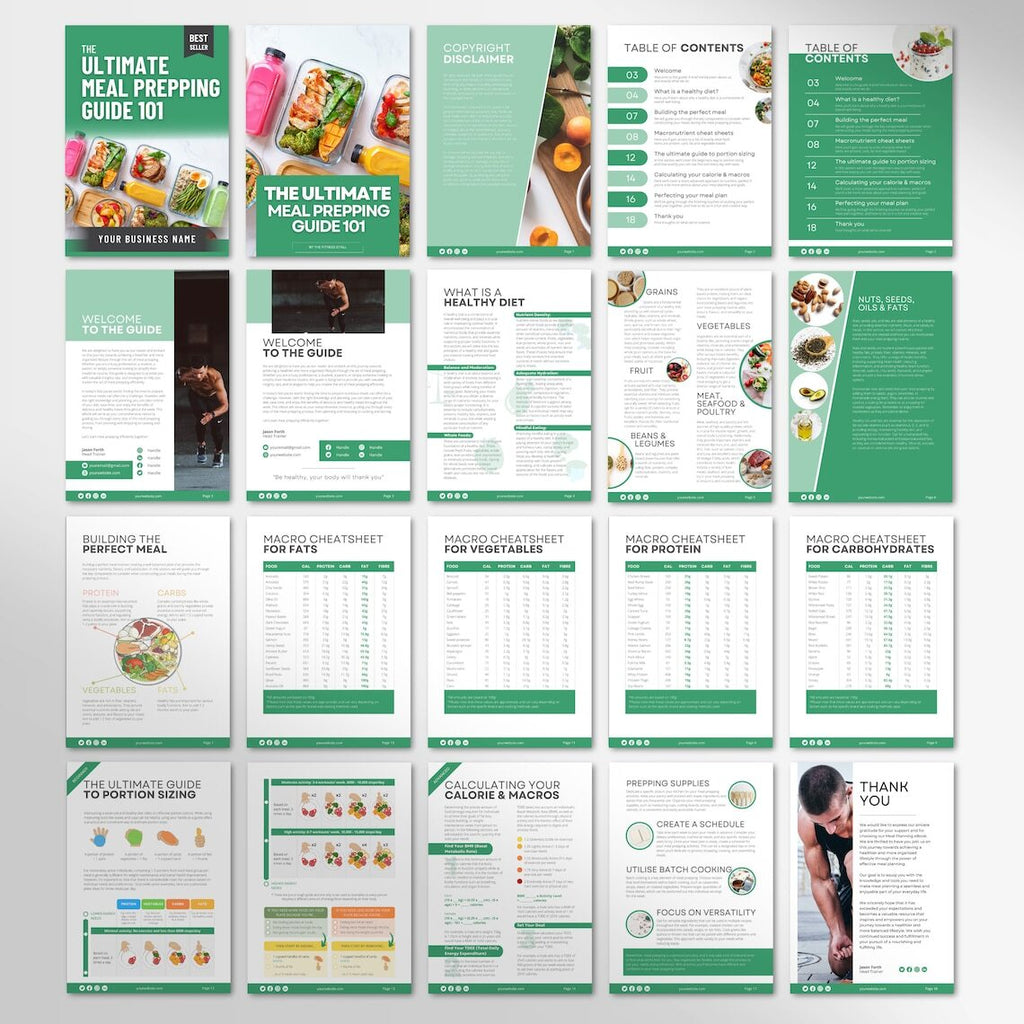 Done-For-You Nutrition eBook Template | Meal Prep & Healthy Eating Guide for Coaches