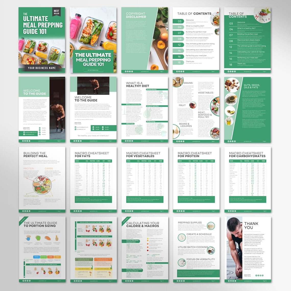 Done-For-You Nutrition eBook Template | Meal Prep & Healthy Eating Guide for Coaches