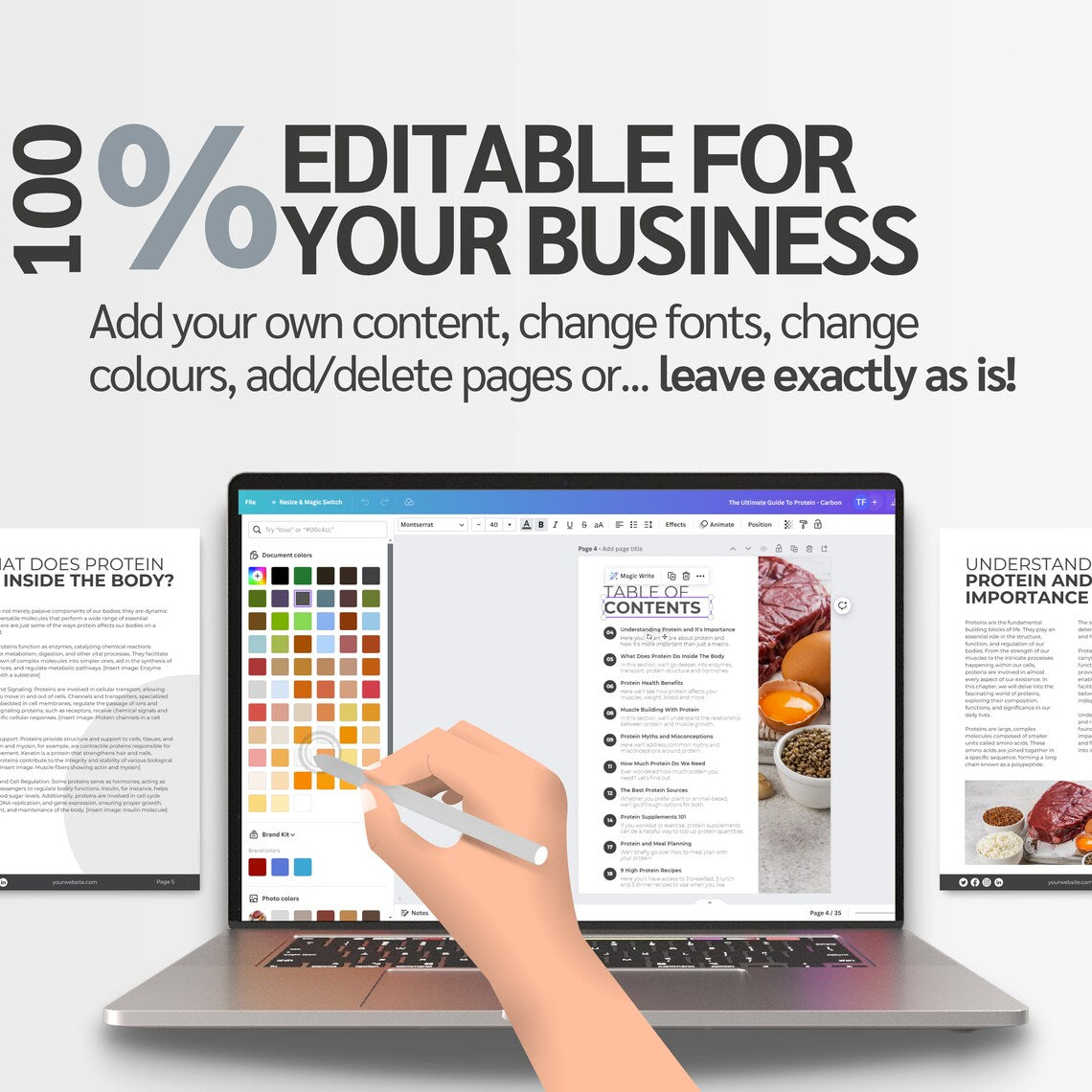 High-Protein Nutrition Guide – Done-for-You eBook Template for Health Coaches