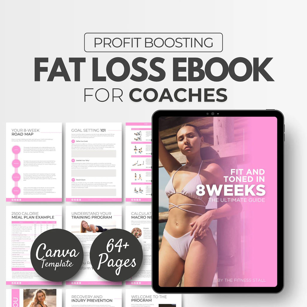 Fit and Toned in 8 Weeks for Women | Editable Canva Fitness & Nutrition eBook Template