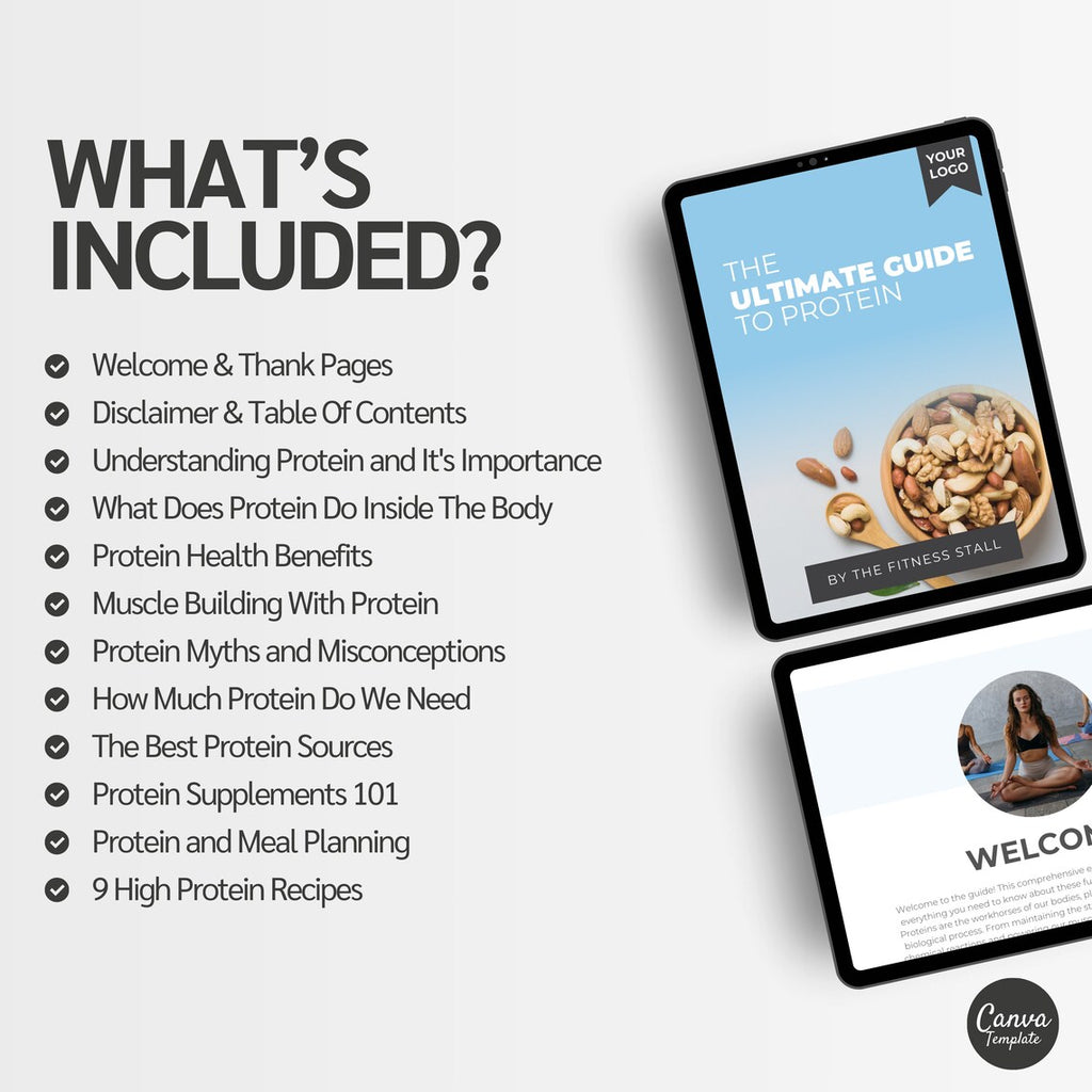 Fitness Coach Resource – Ready-to-Use Protein Nutrition eBook (Canva Editable)