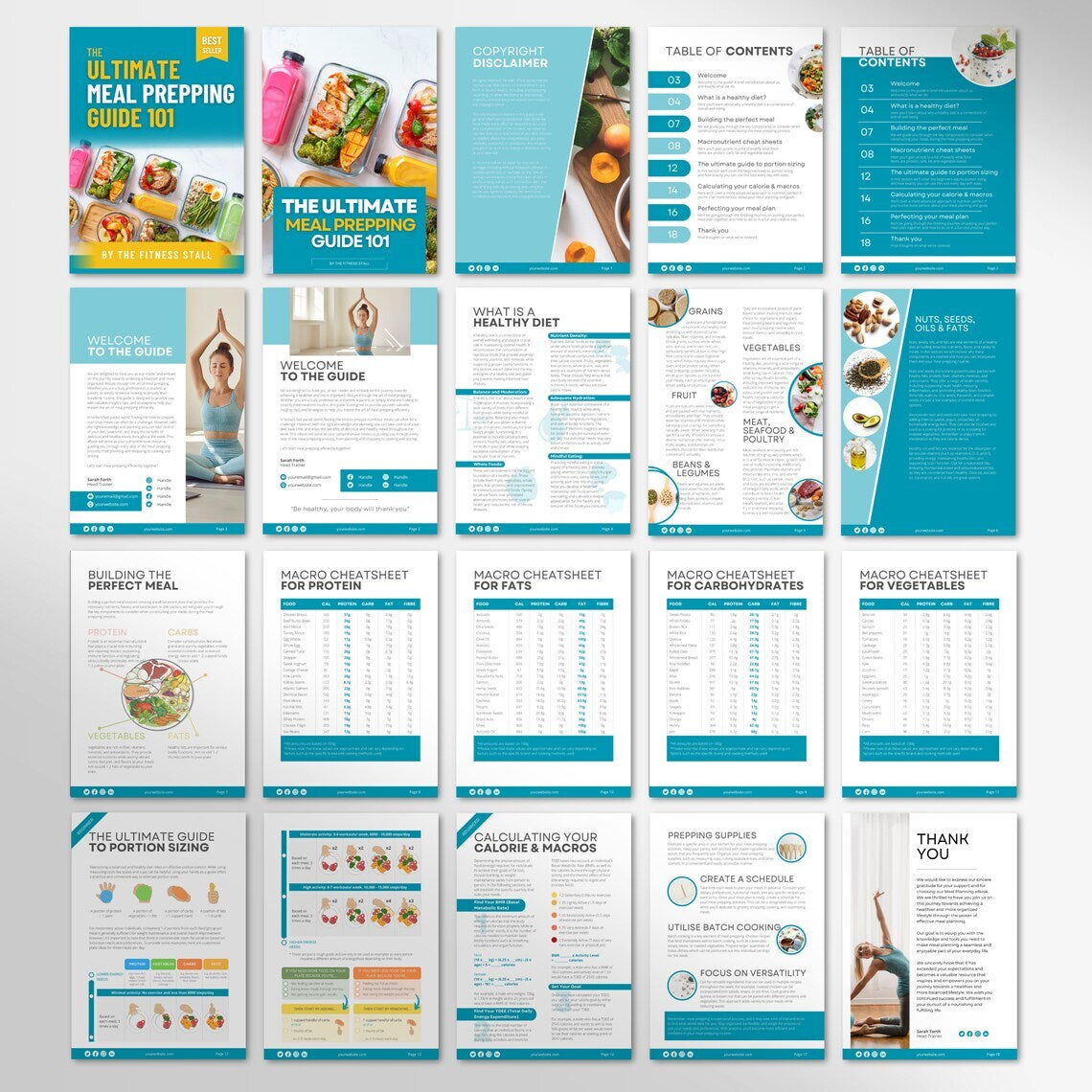 Meal Prep & Nutrition Guide | Rebrand able eBook Template for Trainers & Wellness Pros