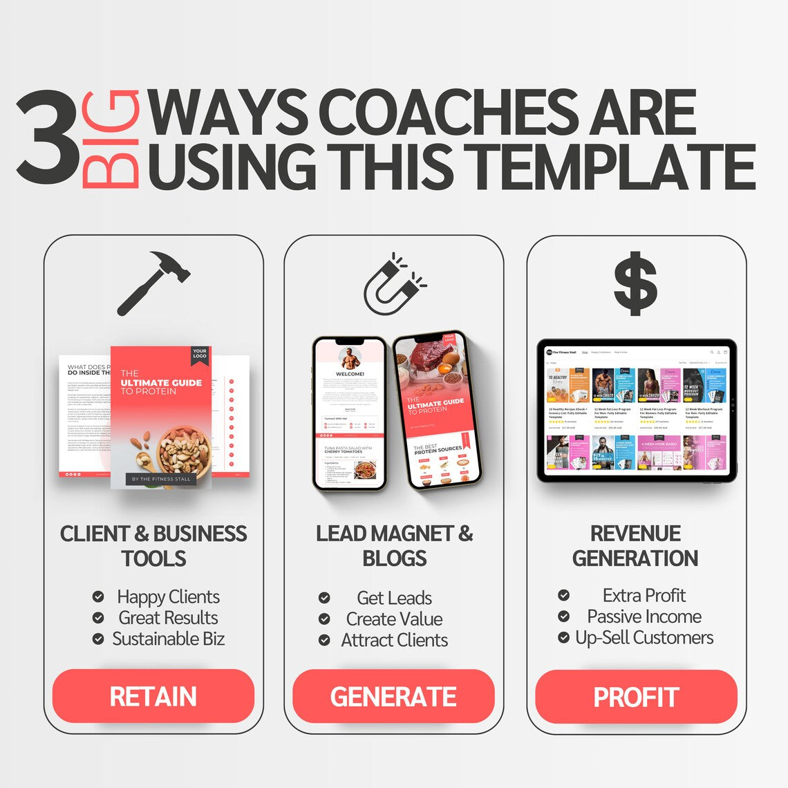 Customizable Protein eBook Template – Meal Planning & Nutrition Canva Guide