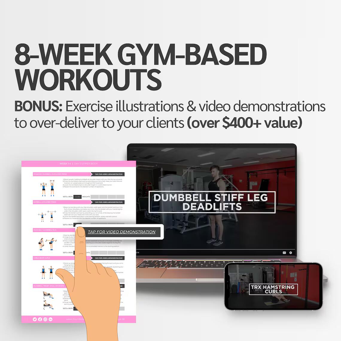 Fit and Toned in 8 Weeks for Women | Editable Canva Fitness & Nutrition eBook Template