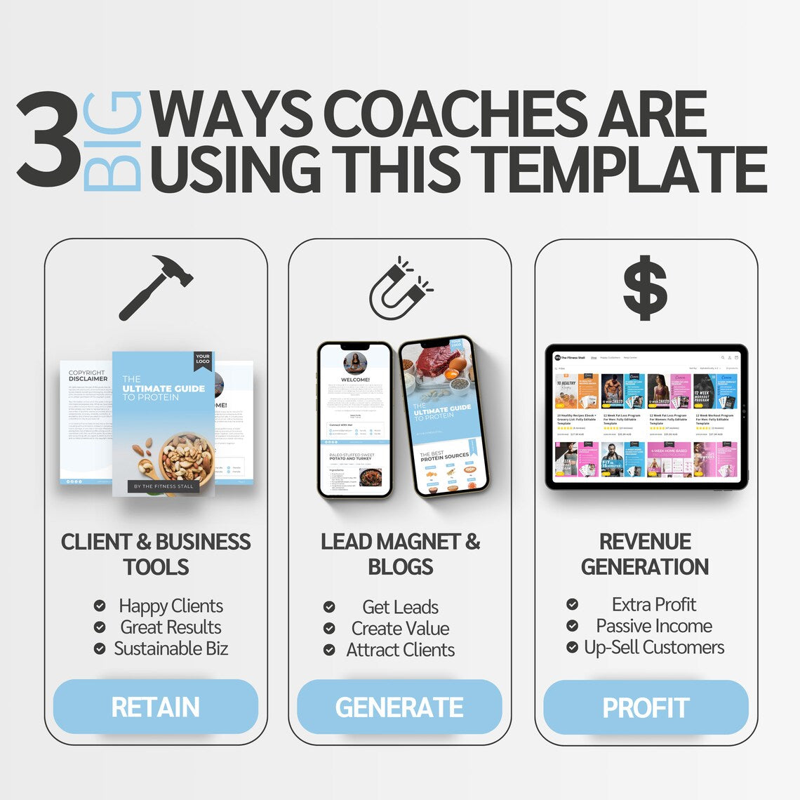 Fitness Coach Resource – Ready-to-Use Protein Nutrition eBook (Canva Editable)