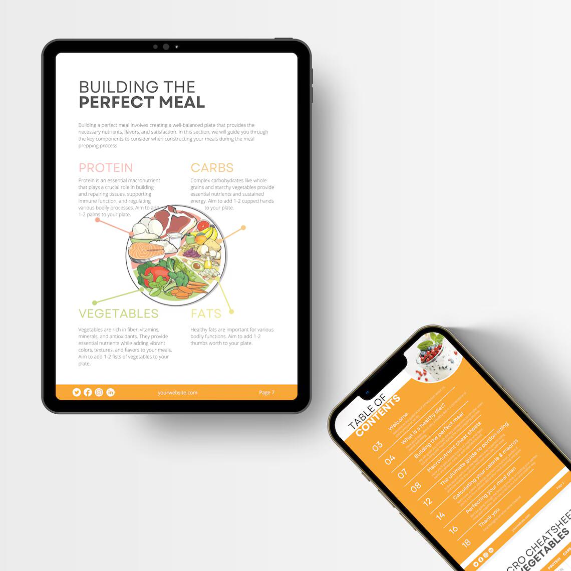 Fitness Coach Resource | Editable Nutrition eBook on Healthy Meals & Macros