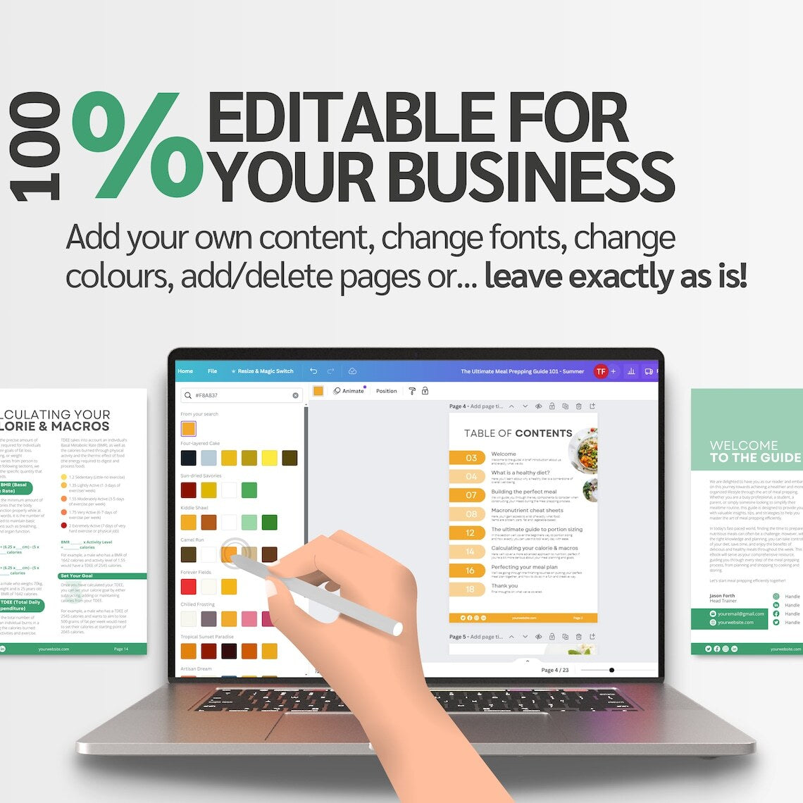 Done-For-You Nutrition eBook Template | Meal Prep & Healthy Eating Guide for Coaches
