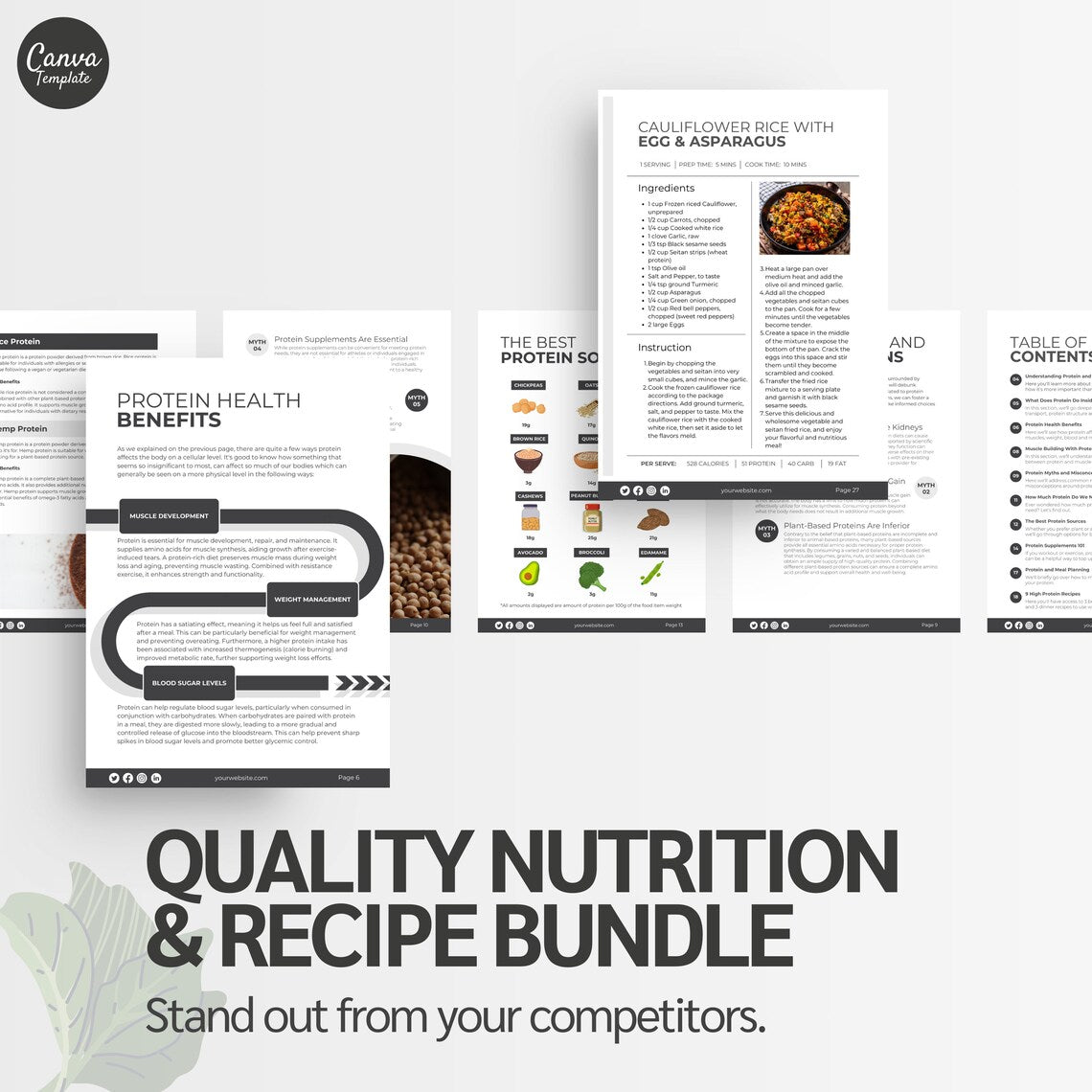 High-Protein Nutrition Guide – Done-for-You eBook Template for Health Coaches