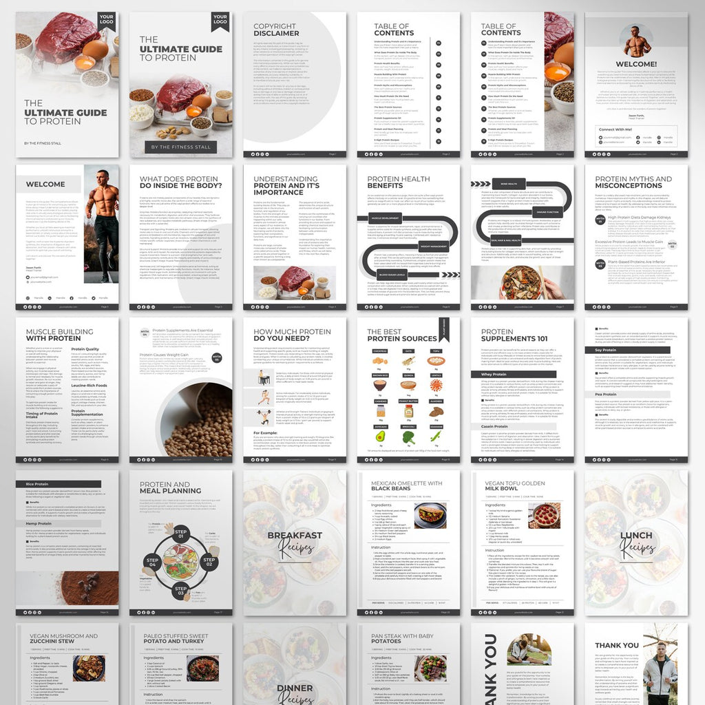 High-Protein Nutrition Guide – Done-for-You eBook Template for Health Coaches
