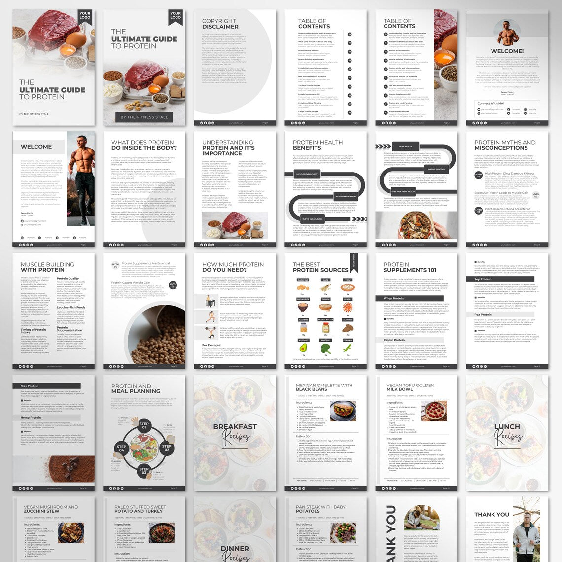 High-Protein Nutrition Guide – Done-for-You eBook Template for Health Coaches