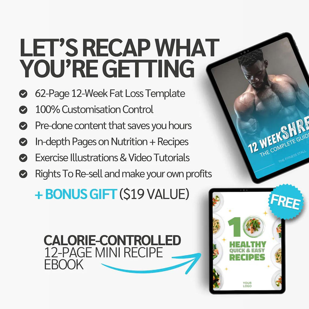 12-Week Workout & Nutrition Program | Editable Canva Fitness eBook Template