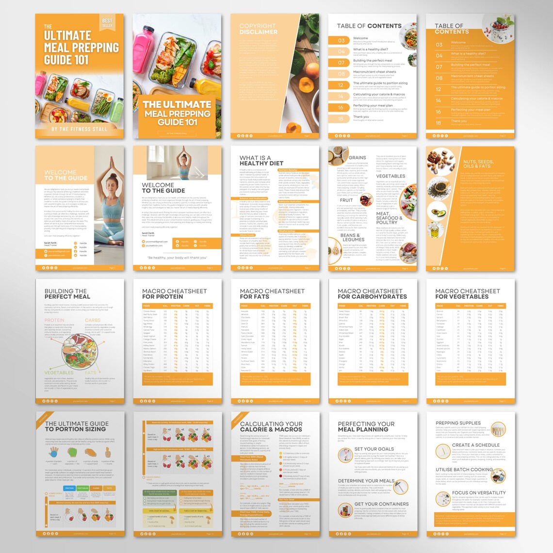 Fitness Coach Resource | Editable Nutrition eBook on Healthy Meals & Macros