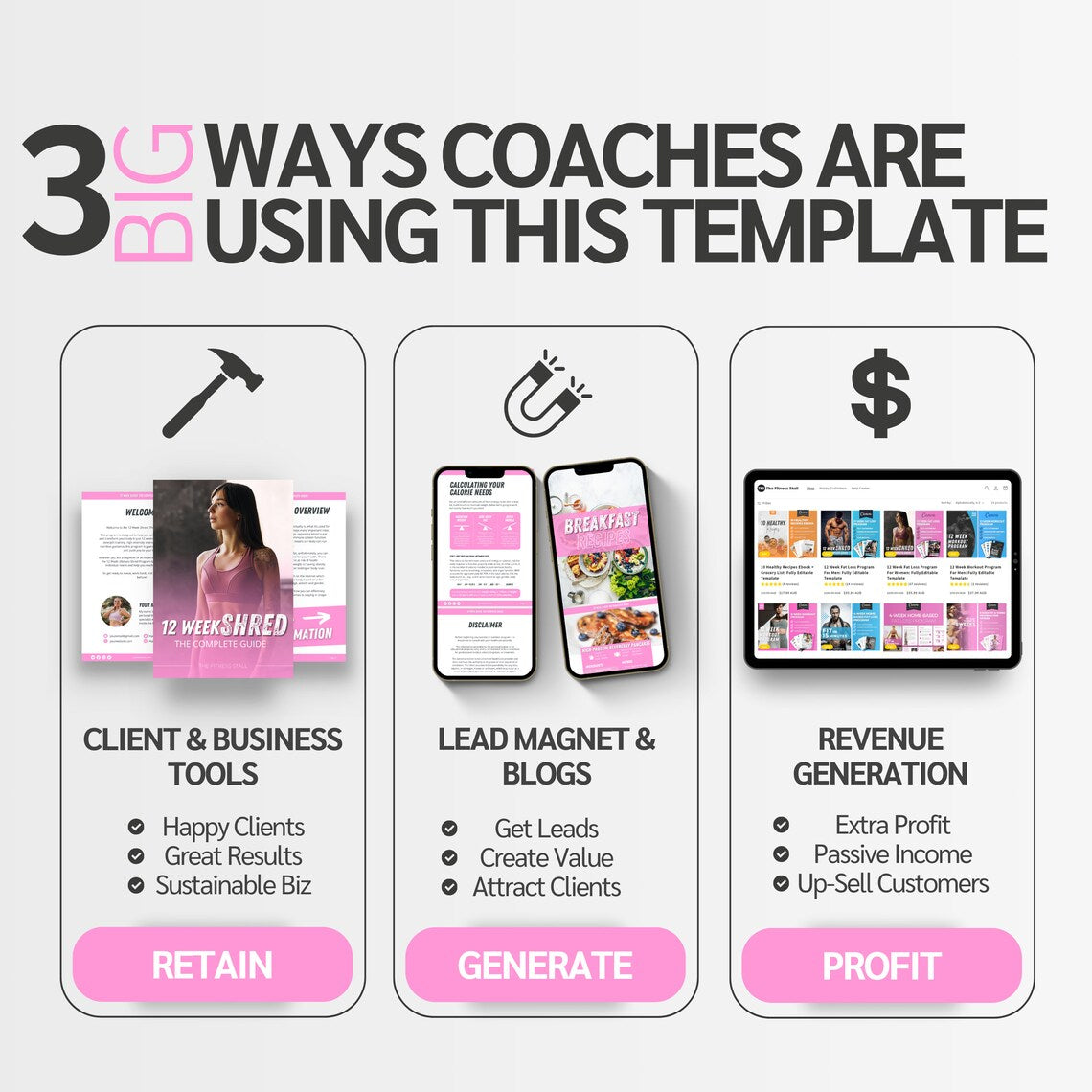 12 Week Fat Loss eBook Template | Rebrand able Fitness Guide for Coaches | Nutrition, Workouts & Recipes | Canva Editable PDF