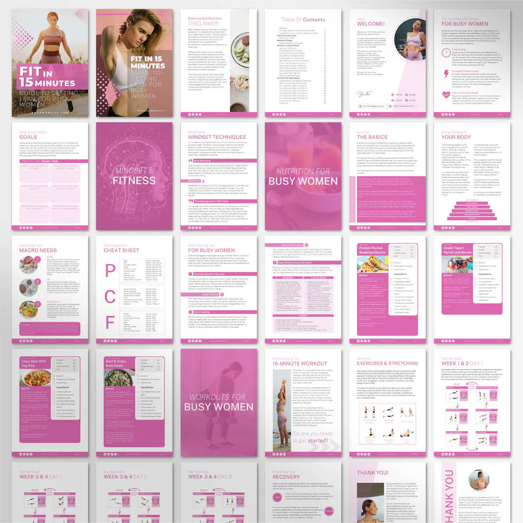15 Minutes: 4-Week Fitness &amp; Nutrition Program for Busy Women