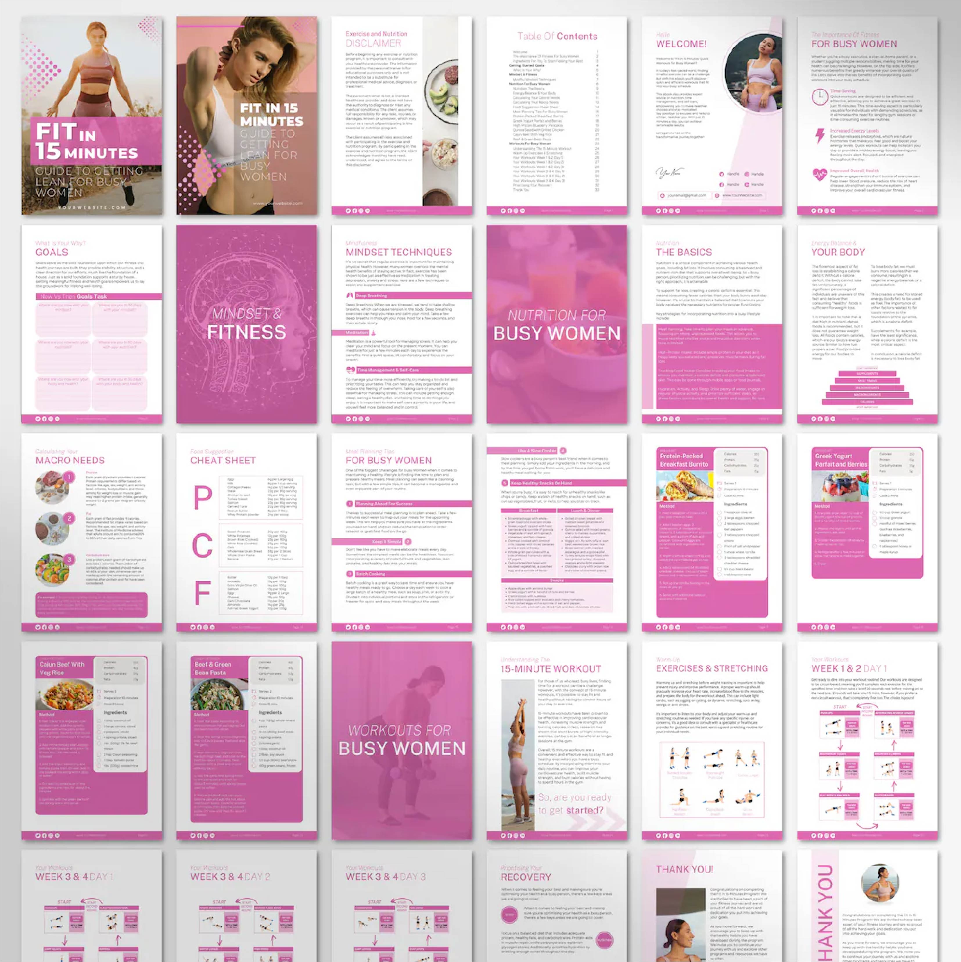 15 Minutes: 4-Week Fitness &amp; Nutrition Program for Busy Women