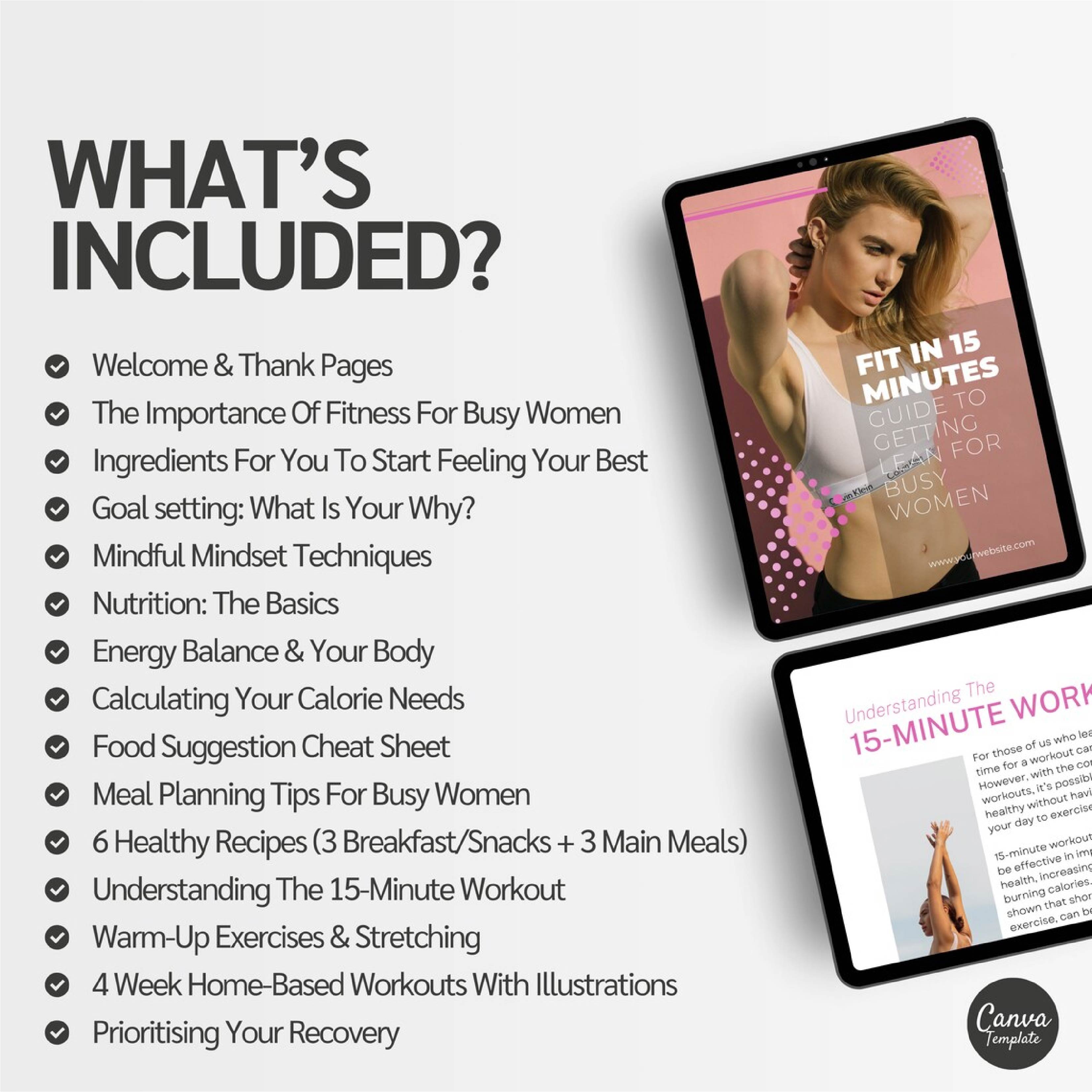 15 Minutes: 4-Week Fitness &amp; Nutrition Program for Busy Women
