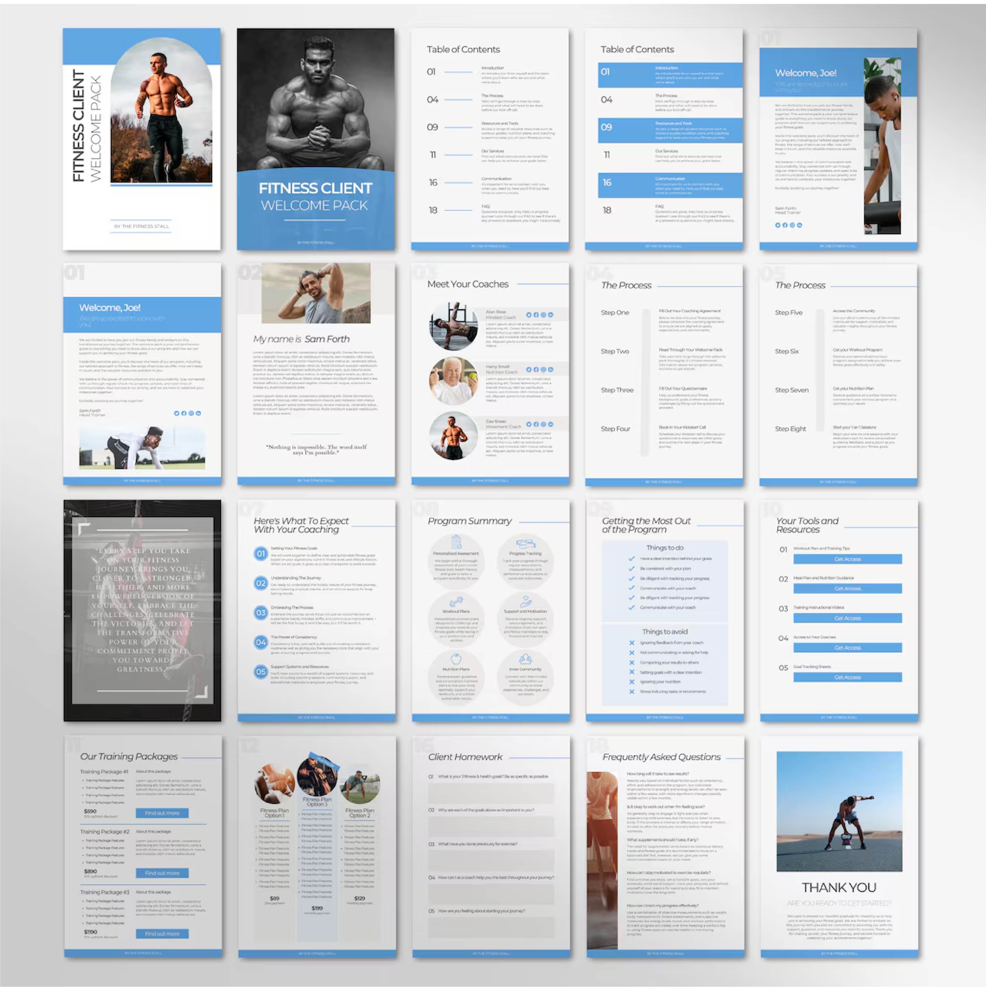 12-Week Fitness Coaching Welcome Pack | Editable Canva Templates for Health & Fitness Professionals