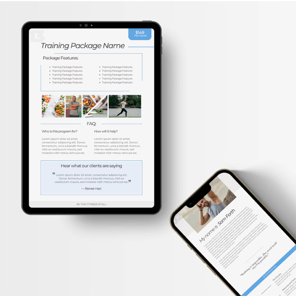 12-Week Fitness Coaching Welcome Pack | Editable Canva Templates for Health & Fitness Professionals