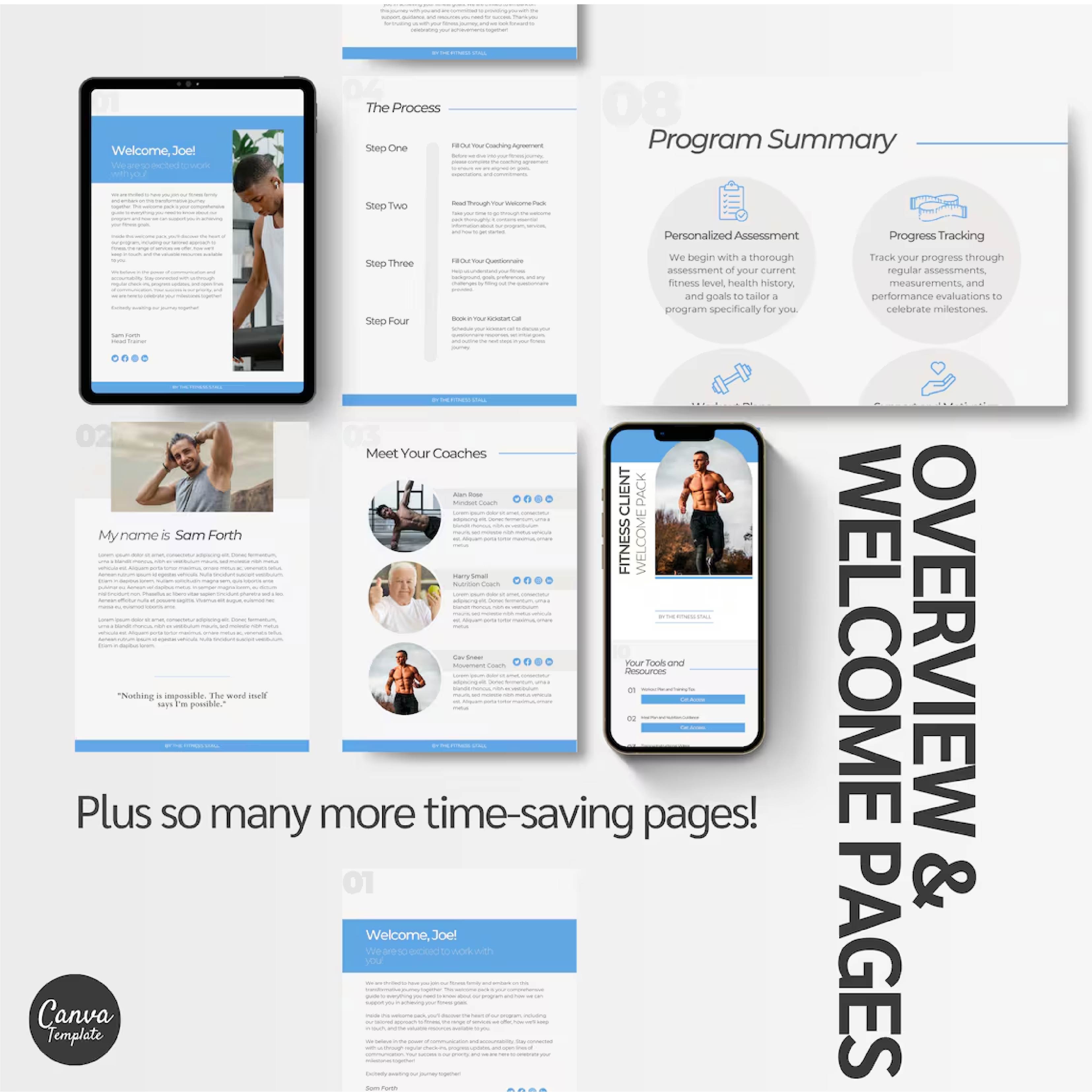 12-Week Fitness Coaching Welcome Pack | Editable Canva Templates for Health & Fitness Professionals