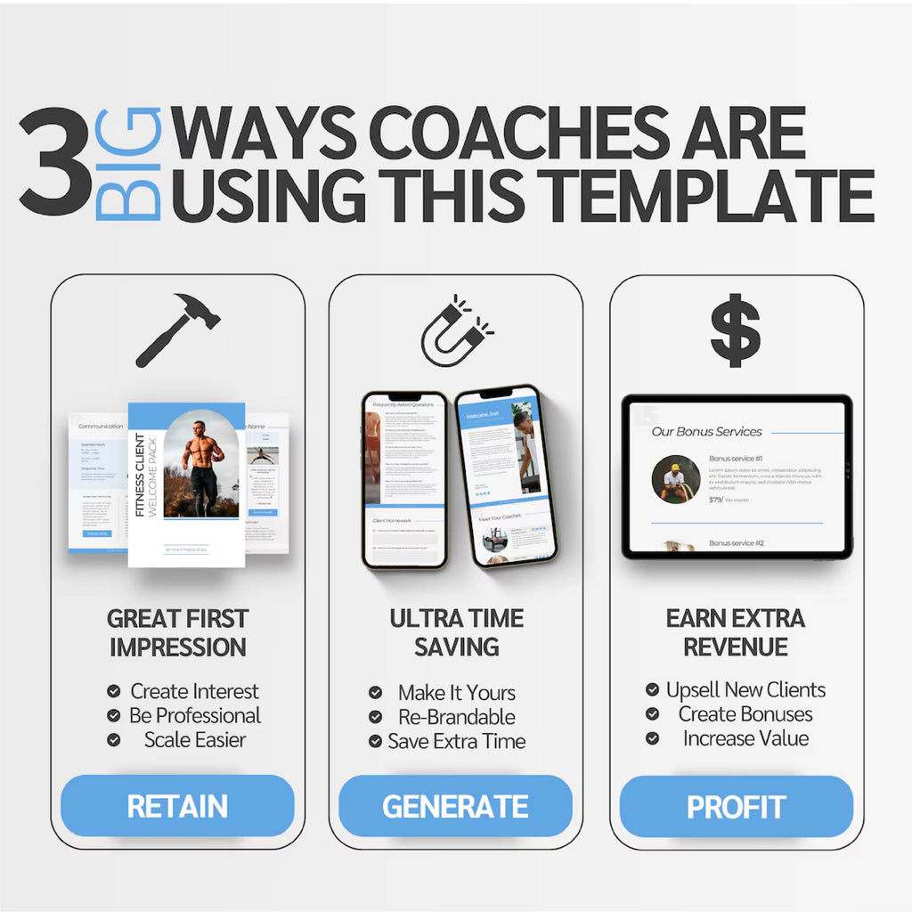 12-Week Fitness Coaching Welcome Pack | Editable Canva Templates for Health & Fitness Professionals