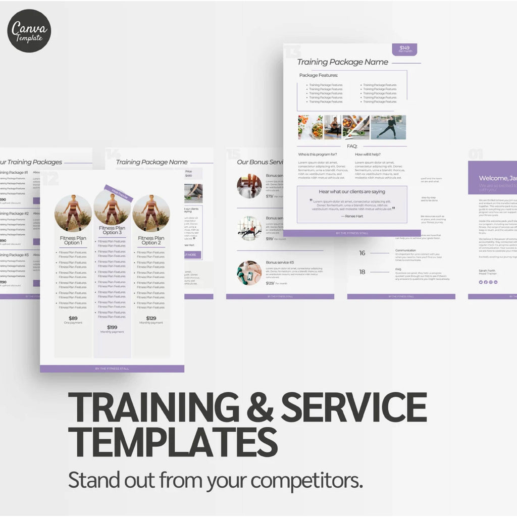 Canva Website Templates for Fitness Coaches & Personal Trainers