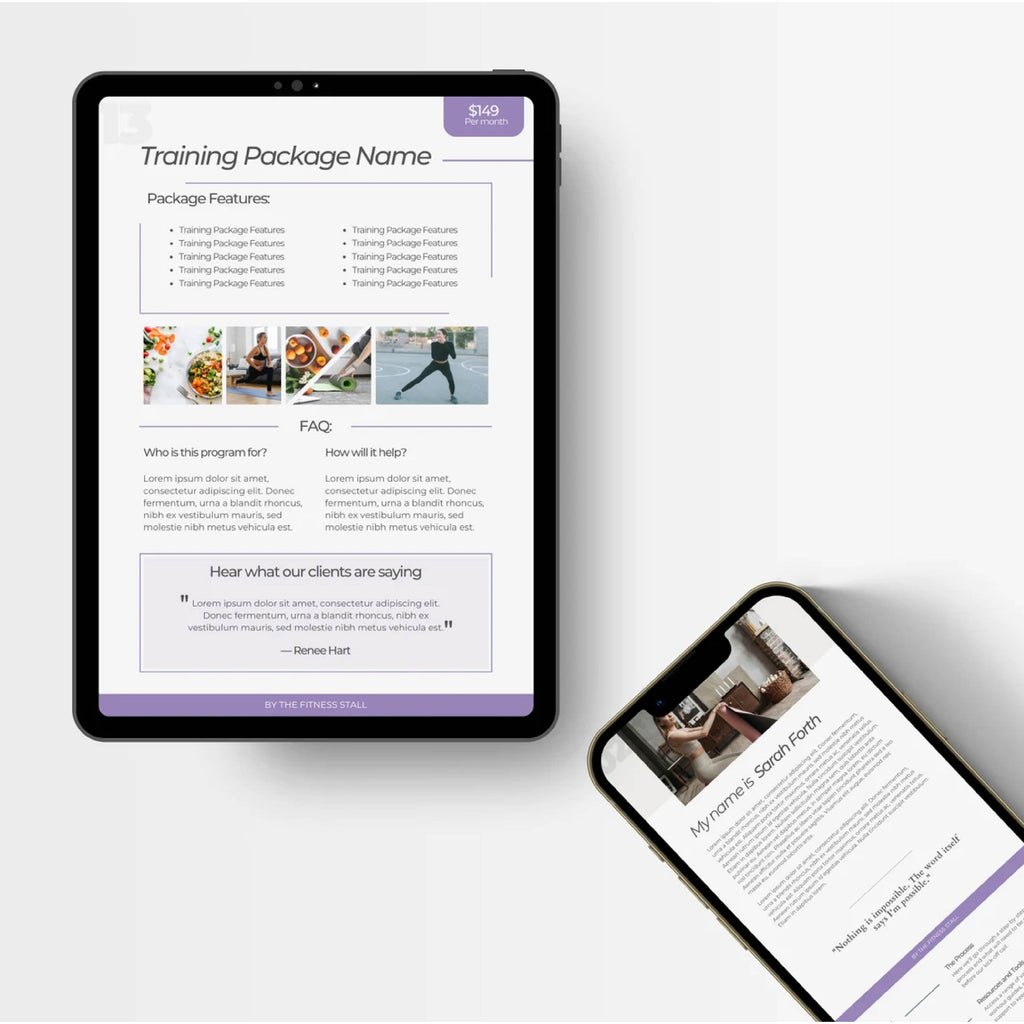 Canva Website Templates for Fitness Coaches & Personal Trainers