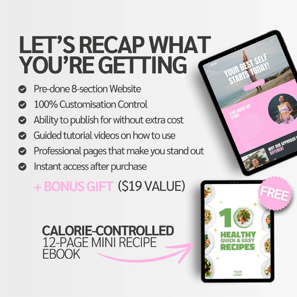 Canva Website Templates for Fitness Coaches | Personal Trainer Website Template | Customizable Fitness Coaching Website Design