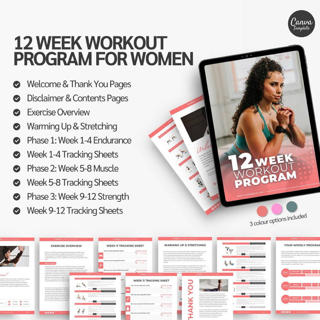 12-Week Ultimate Fat Loss & Transformation Bundle for Women | Fitness, Nutrition & Recovery Guide
