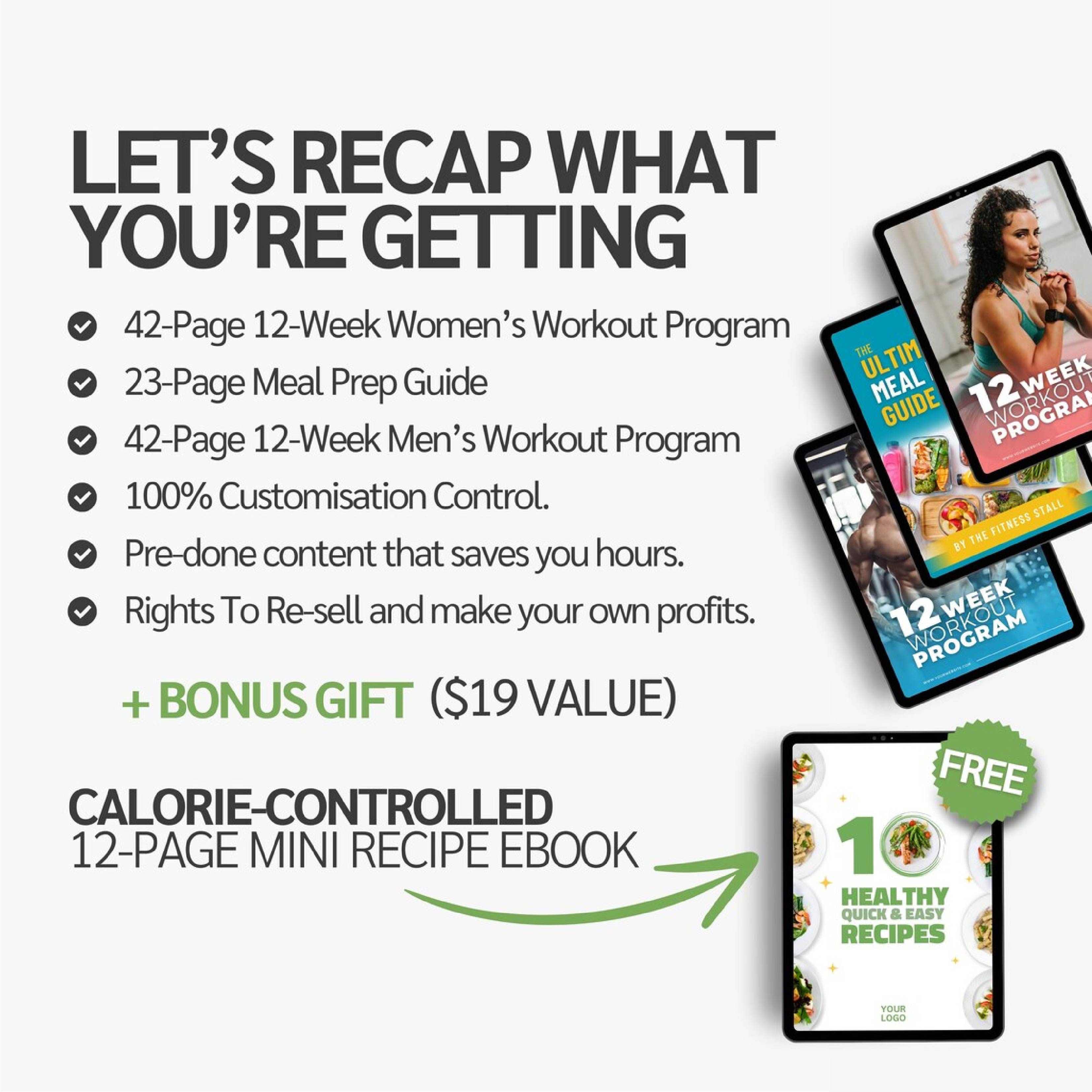 12-Week Ultimate Fat Loss & Transformation Bundle for Women | Fitness, Nutrition & Recovery Guide
