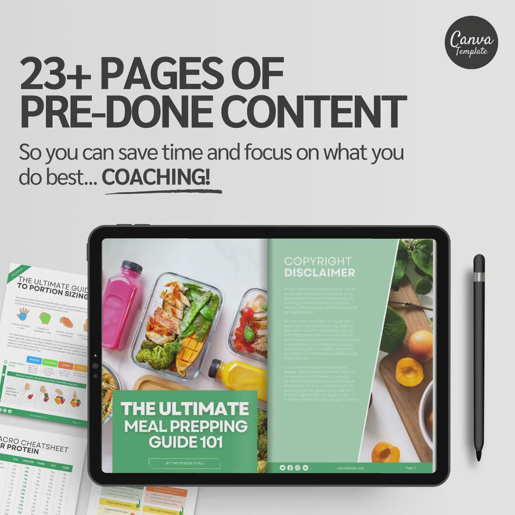 Done-For-You Nutrition eBook Template | Meal Prep & Healthy Eating Guide for Coaches