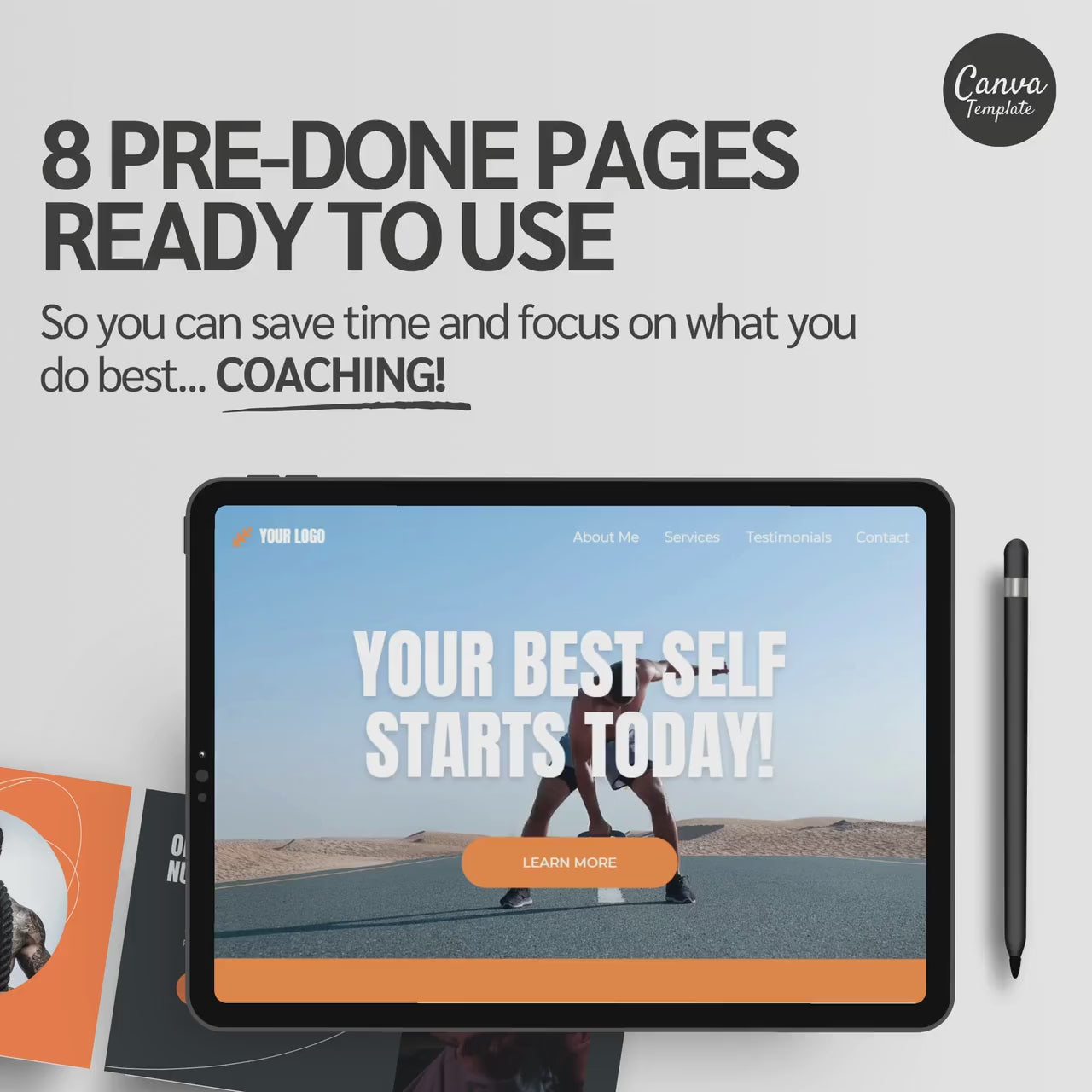 Canva Website Templates for Fitness Coaches & Personal Trainers