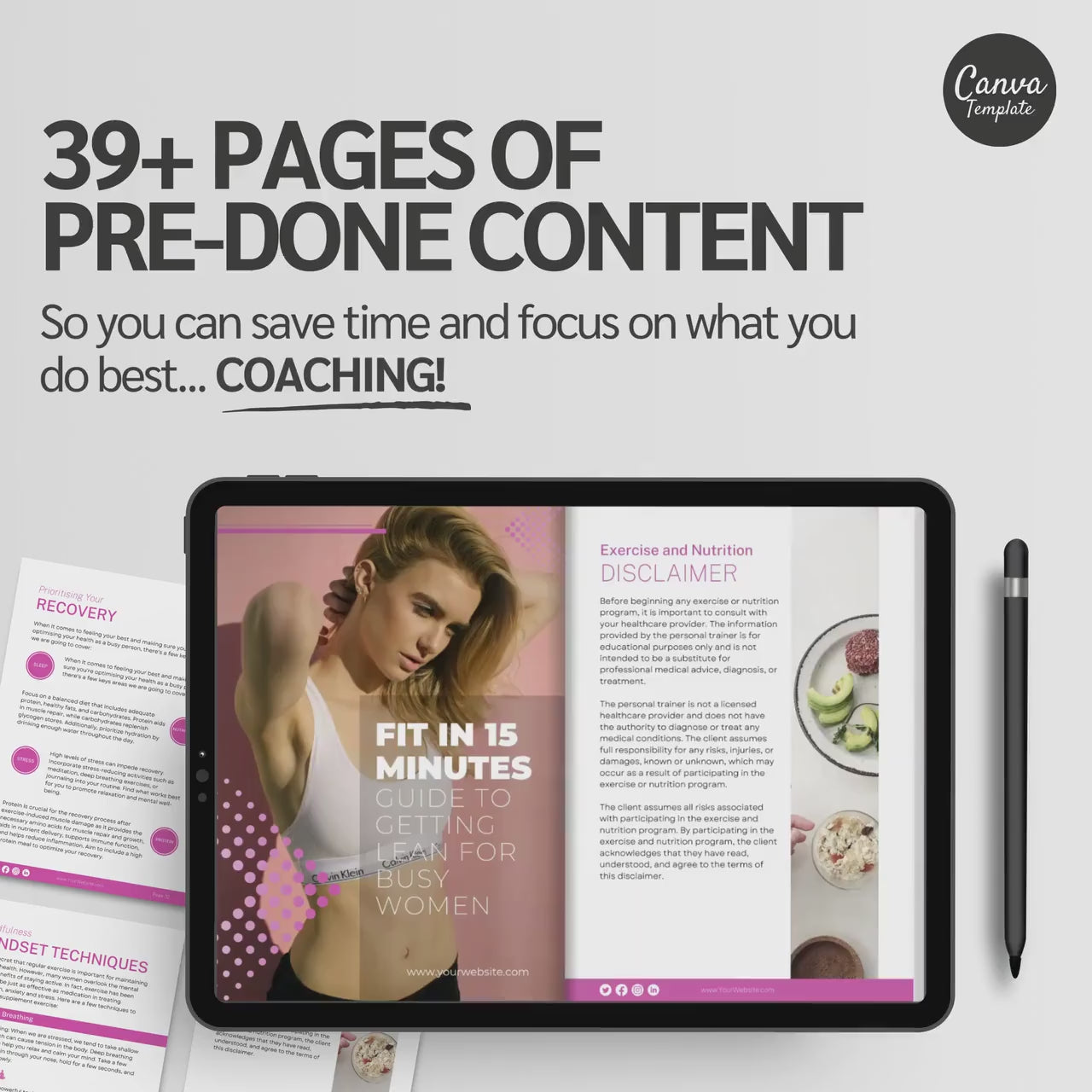 15 Minutes: 4-Week Fitness &amp; Nutrition Program for Busy Women